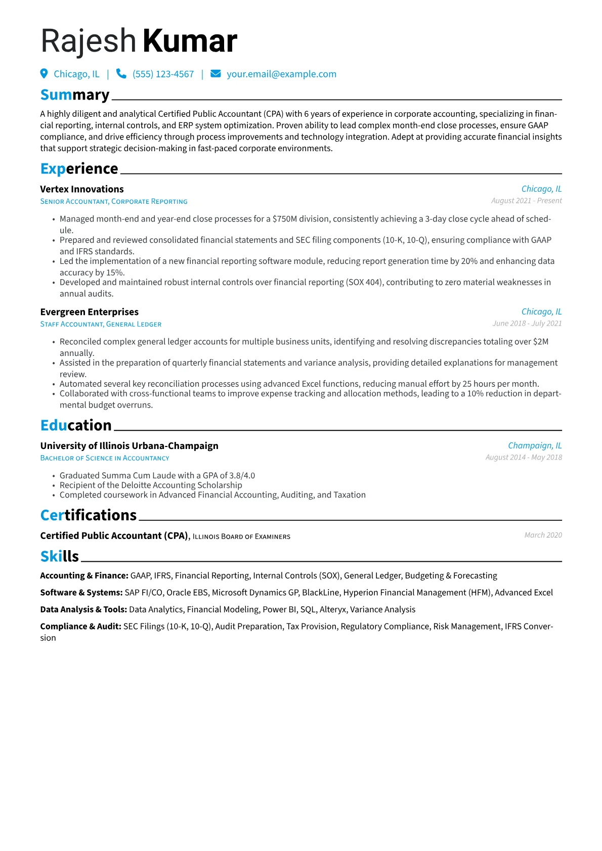 Corporate Accounting version - Page 1