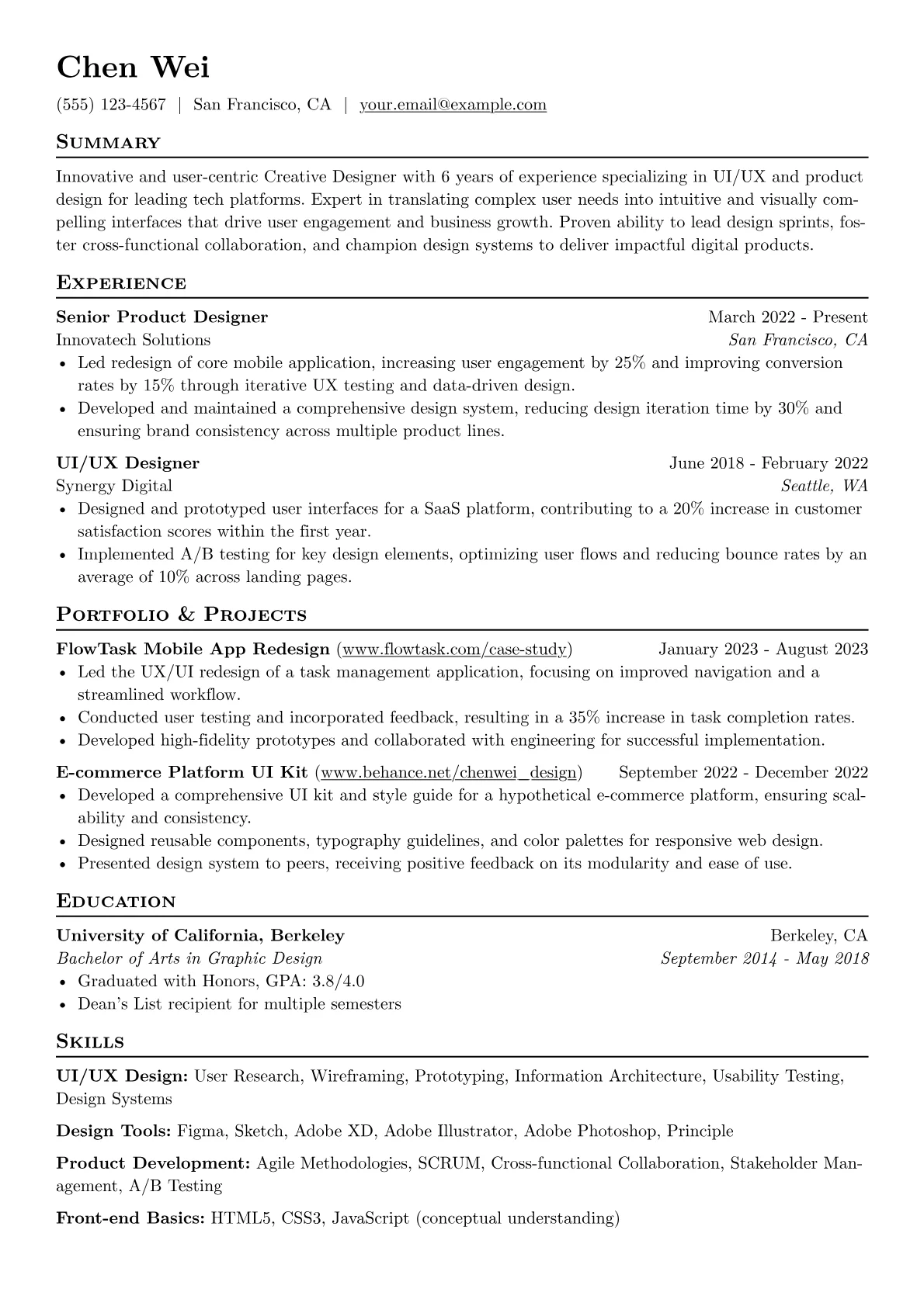 UI/UX Design version - Page 1
