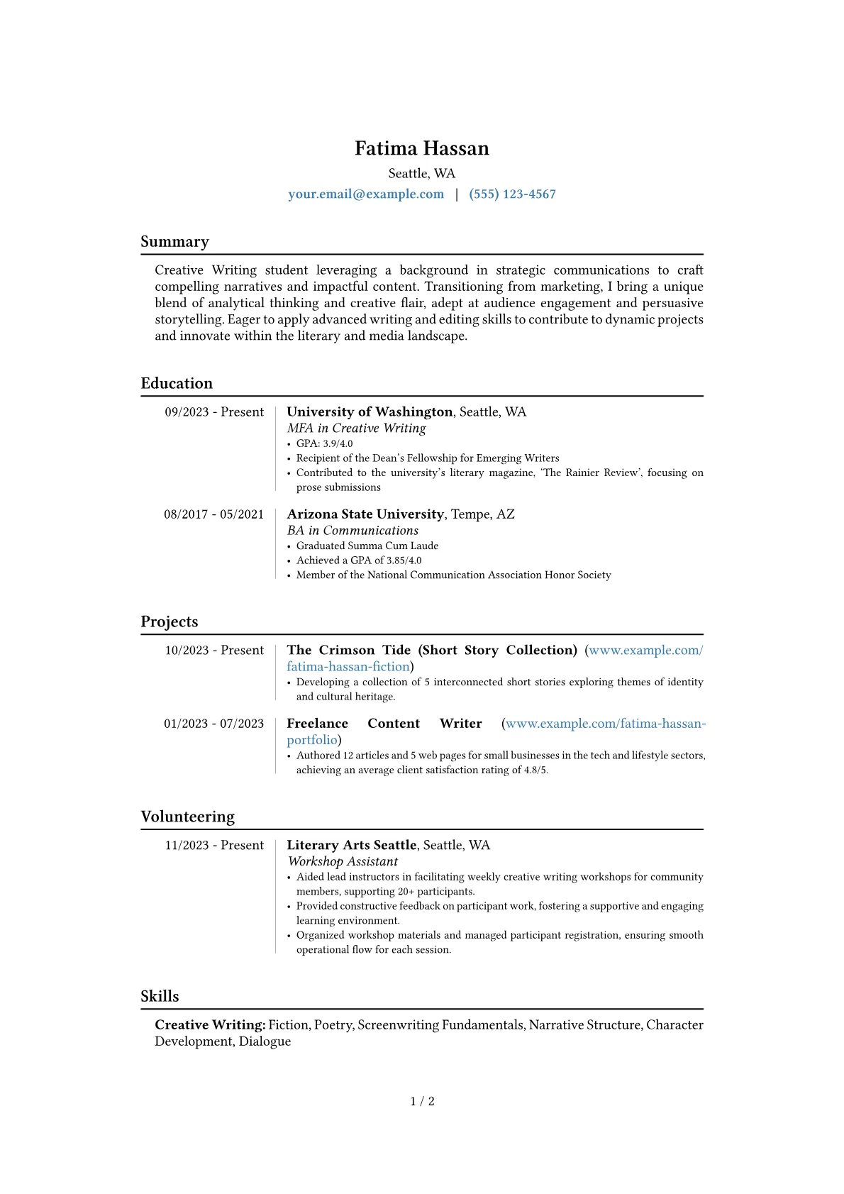Career changer version - Page 1