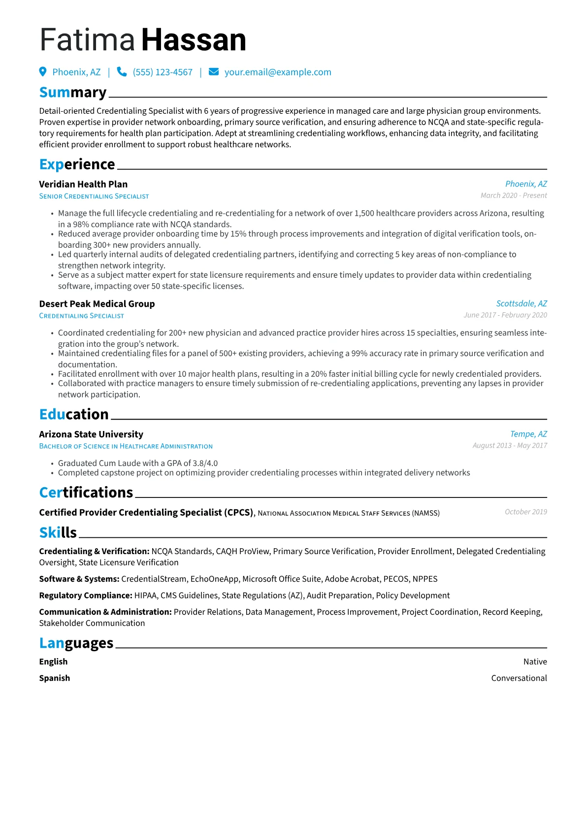 Credentialing version - Page 1