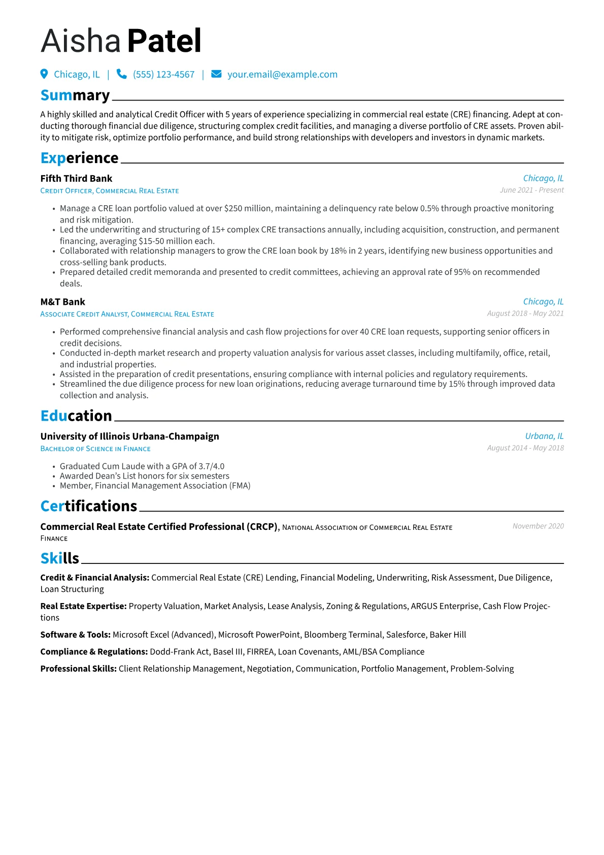 Credit & Financial version - Page 1