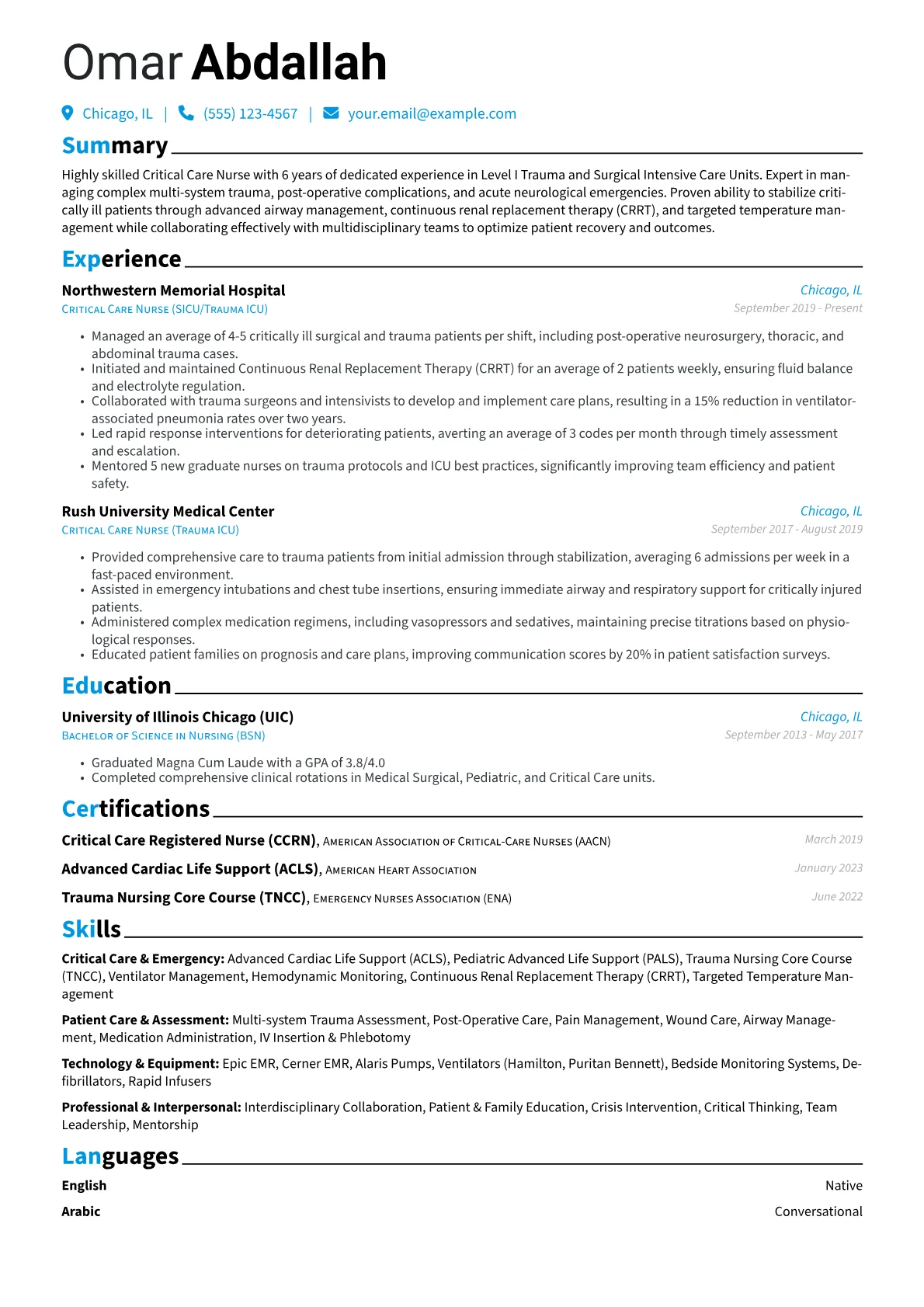 Critical Care Nurse version - Page 1