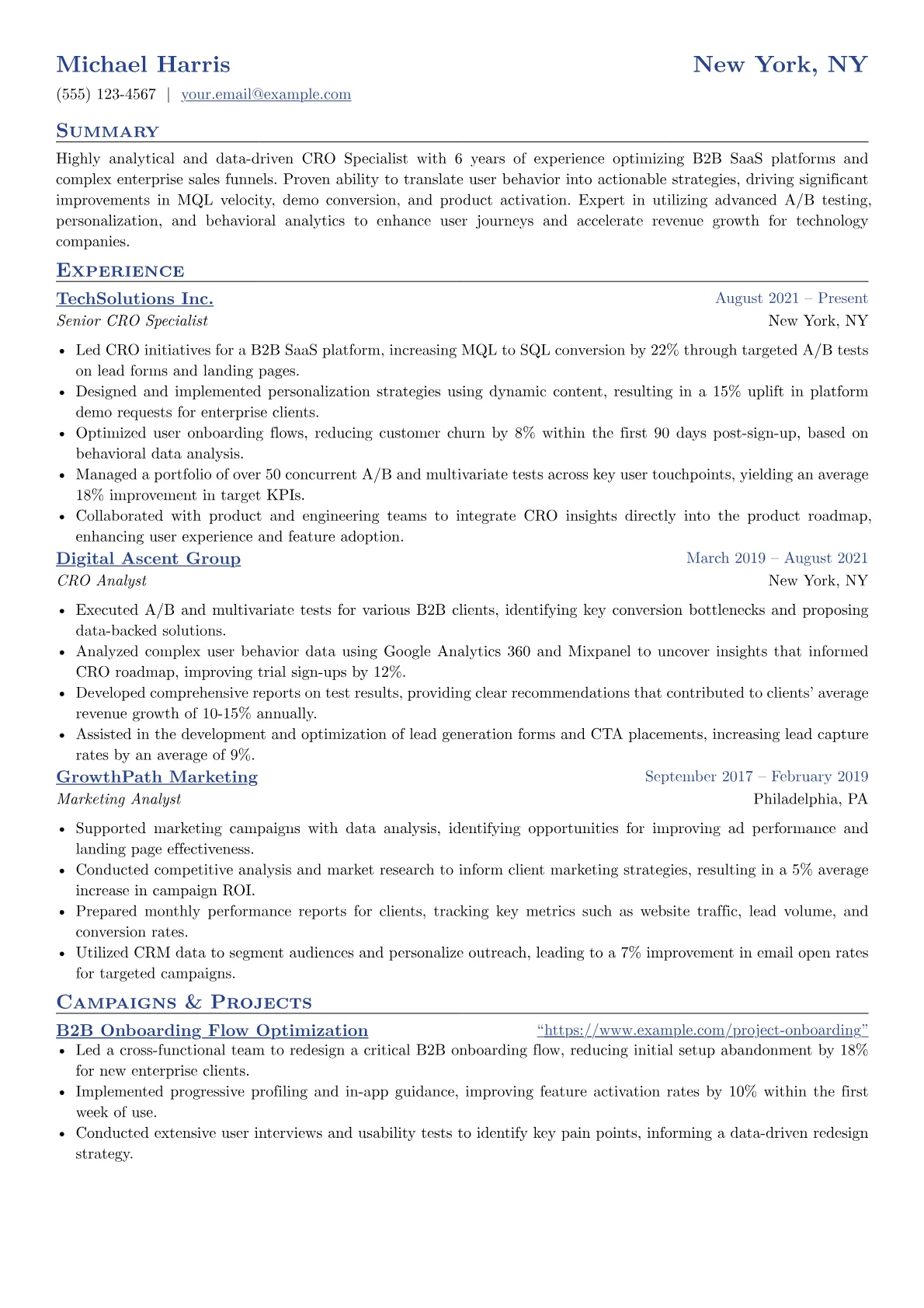 CRO Specialist - B2B version - Page 1
