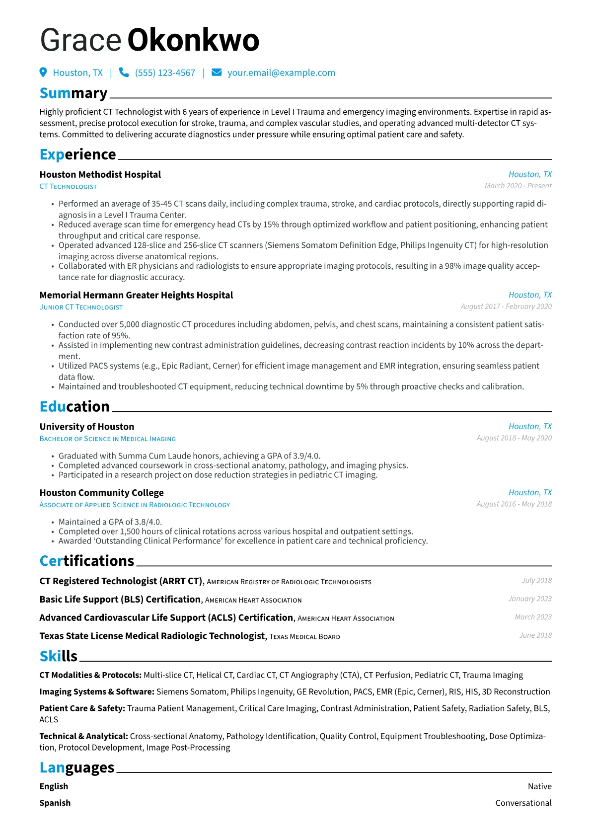 CT Technologist version - Page 1