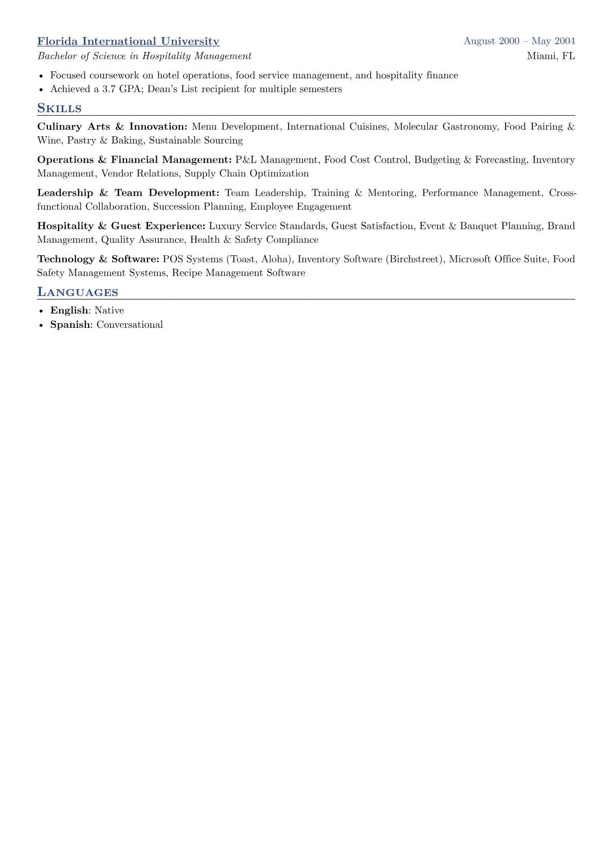 Culinary Arts & Innovation version - Page 2