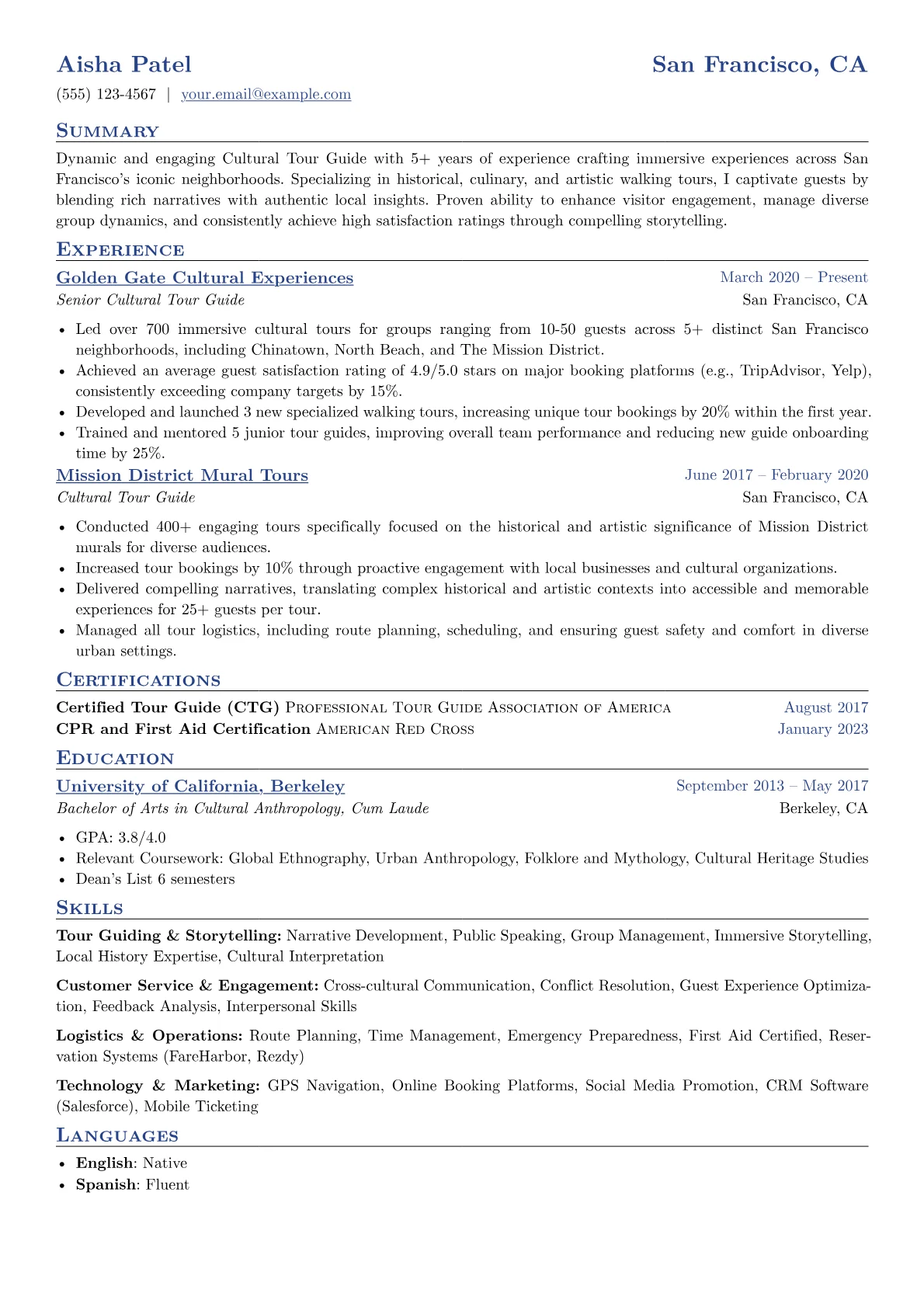 Cultural Tour Guide version - Page 1