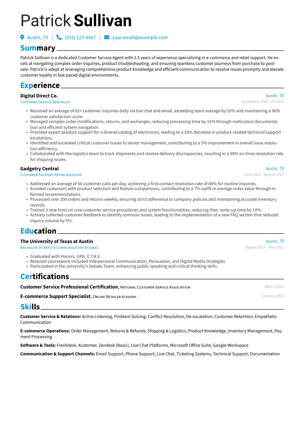 Customer Service version - Page 1
