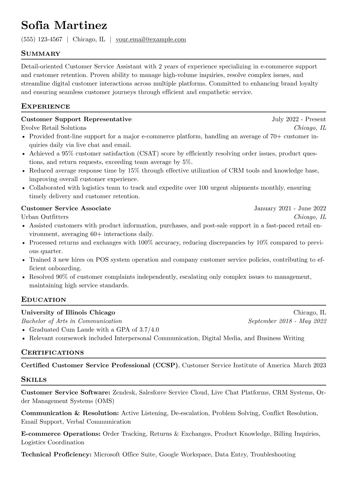 E-commerce Support version - Page 1