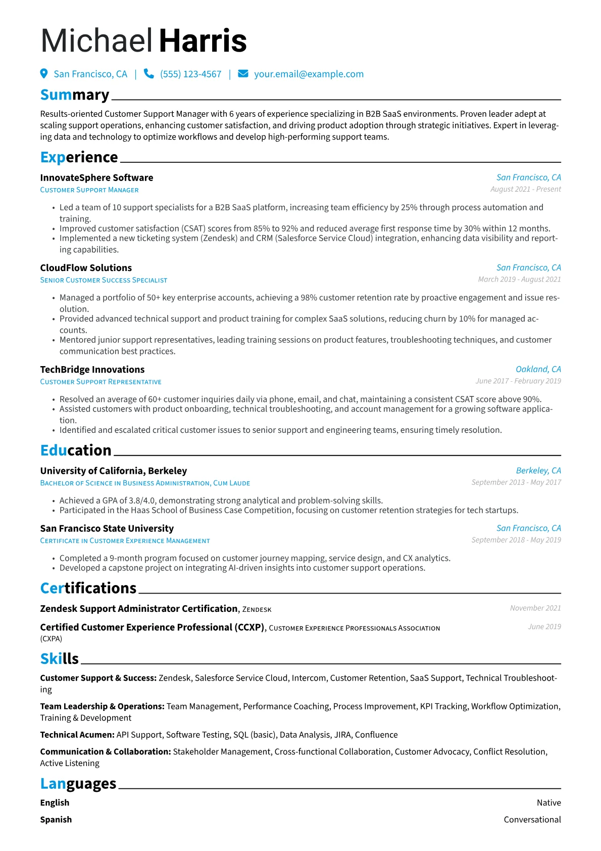 SaaS Customer Support version - Page 1