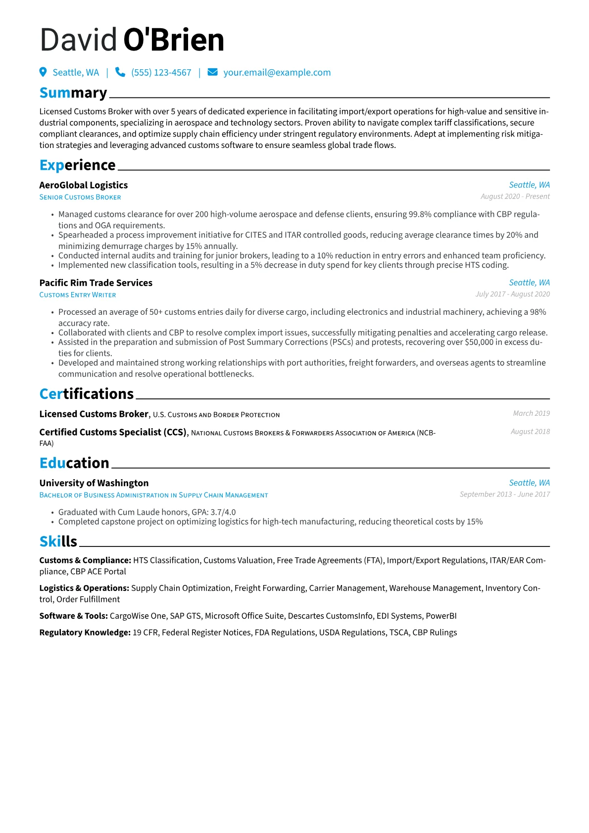 Customs Broker version - Page 1