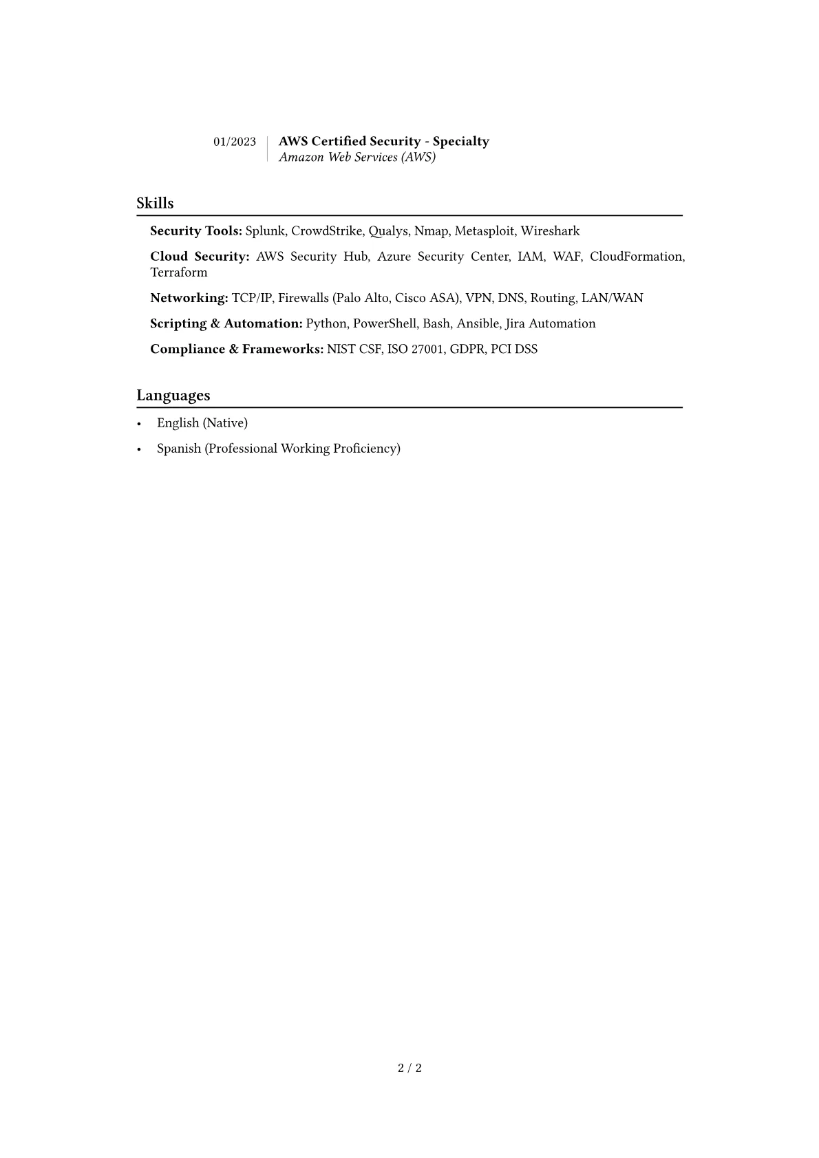 Career changer version - Page 2