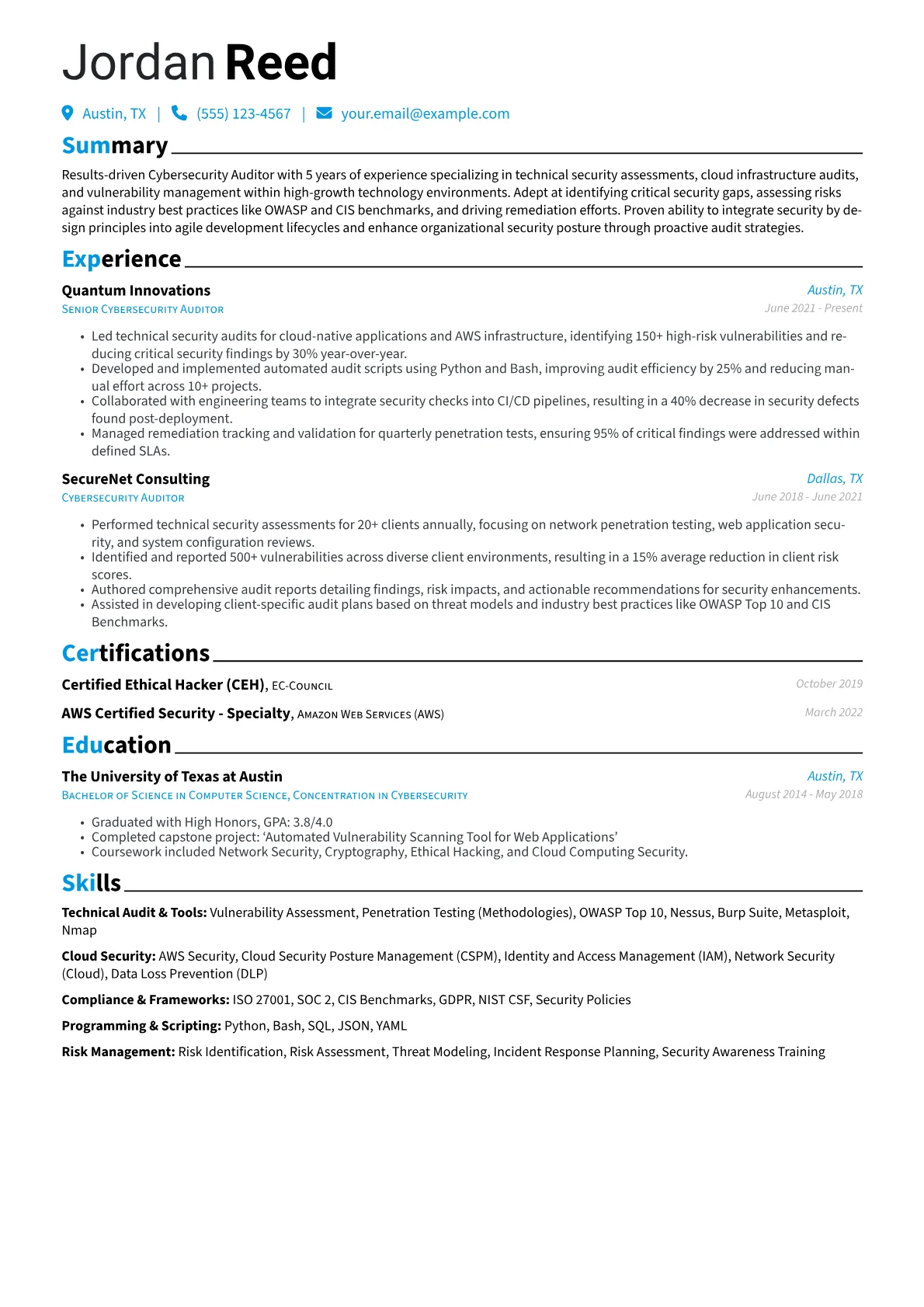 Technical Cloud Auditor version - Page 1