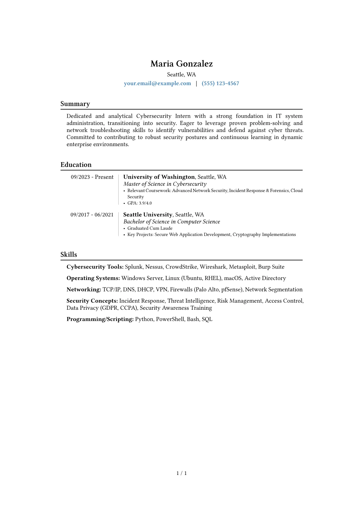 Career changer version - Page 1