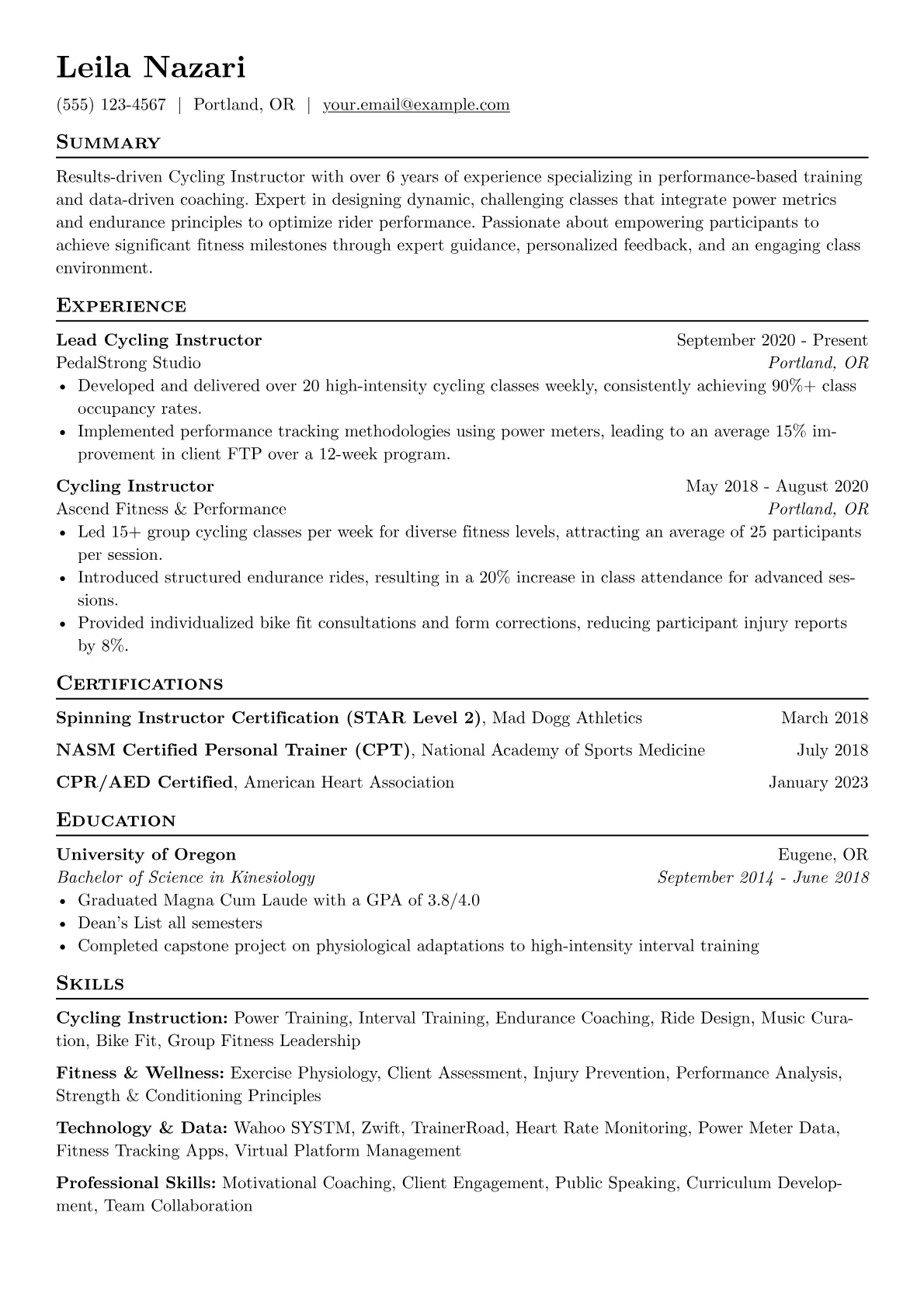 Performance Cycling version - Page 1