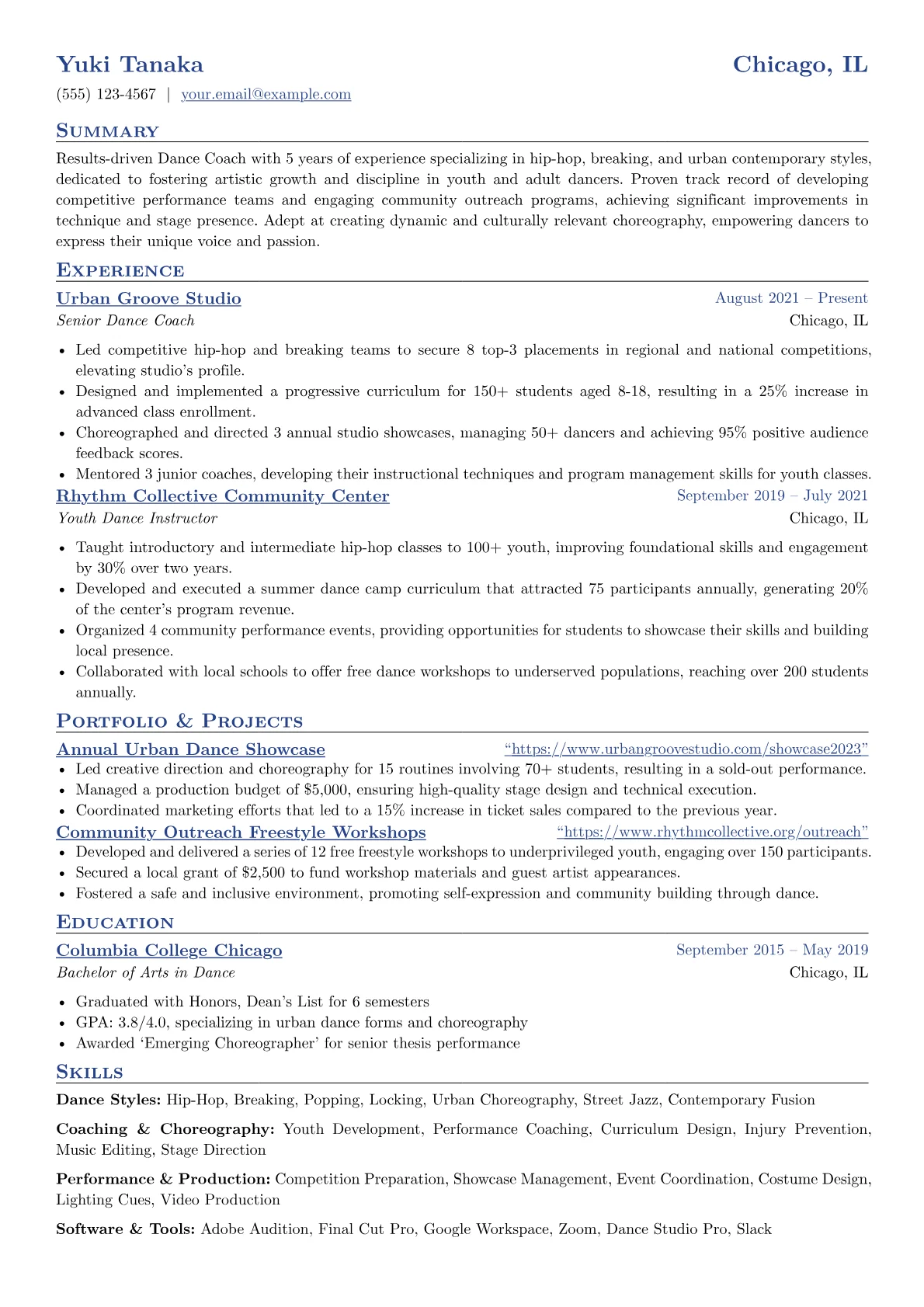 Dance Coach version - Page 1