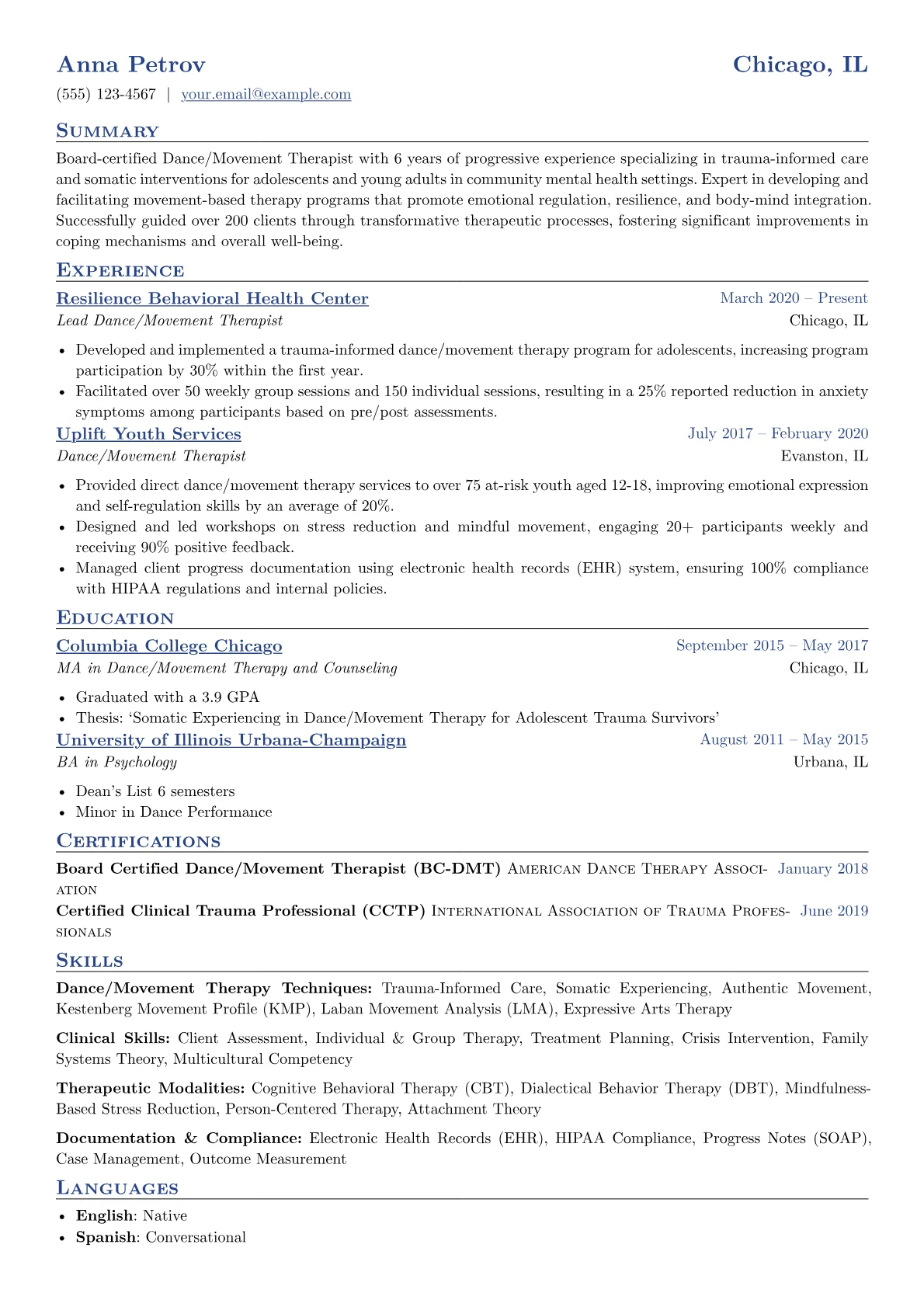 Dance Therapist version - Page 1