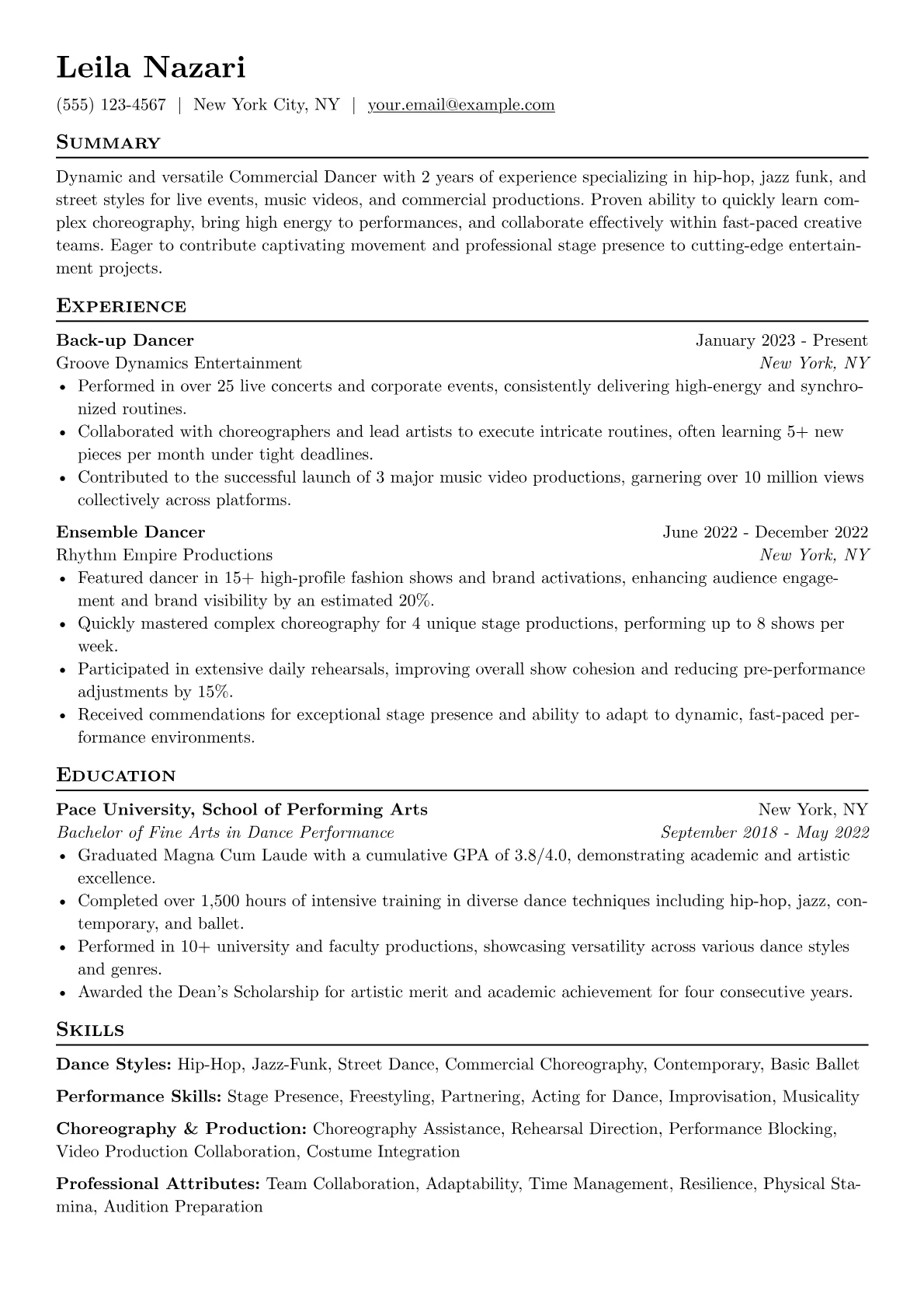 Commercial Dancer version - Page 1