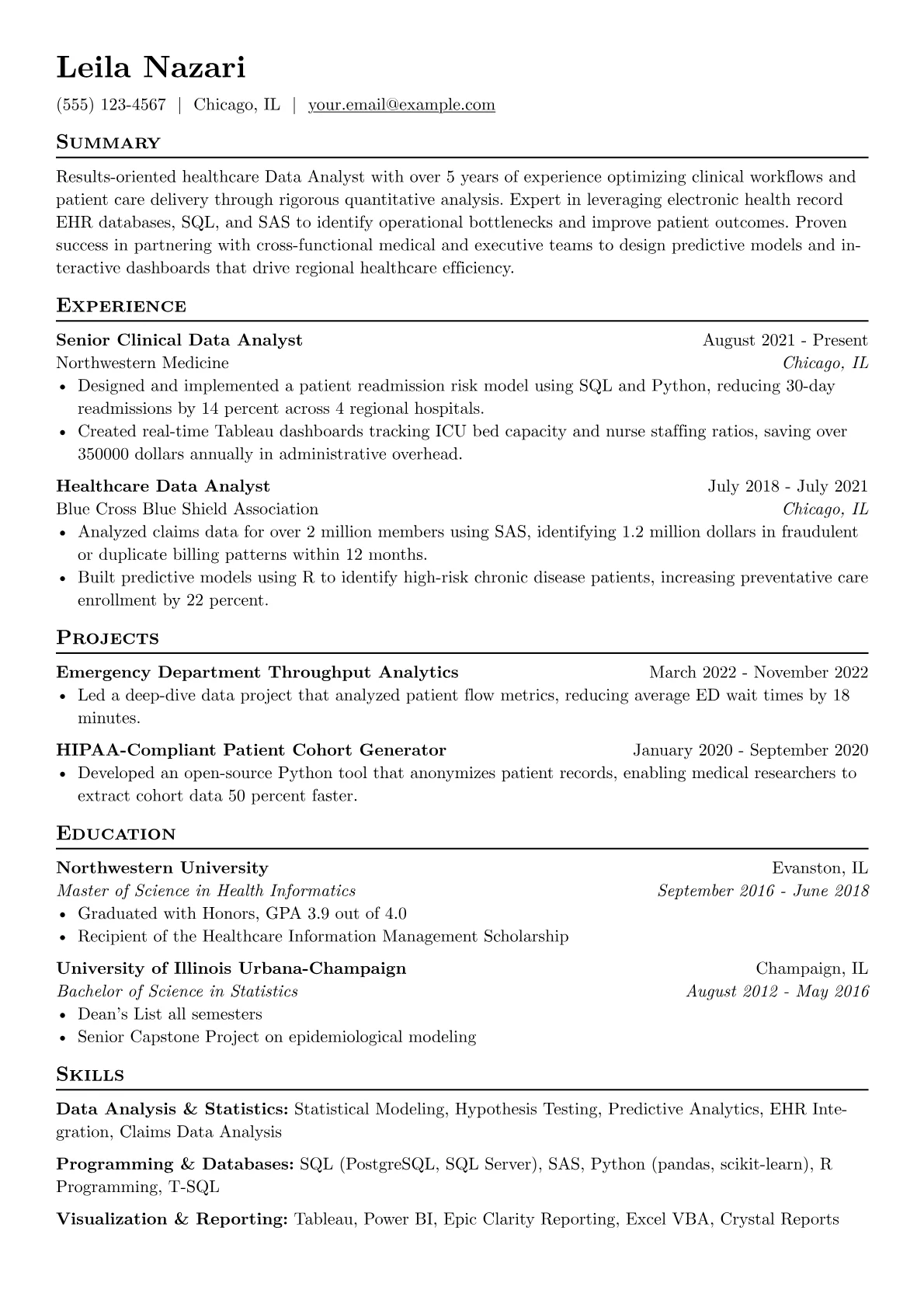 Healthcare Analytics version - Page 1