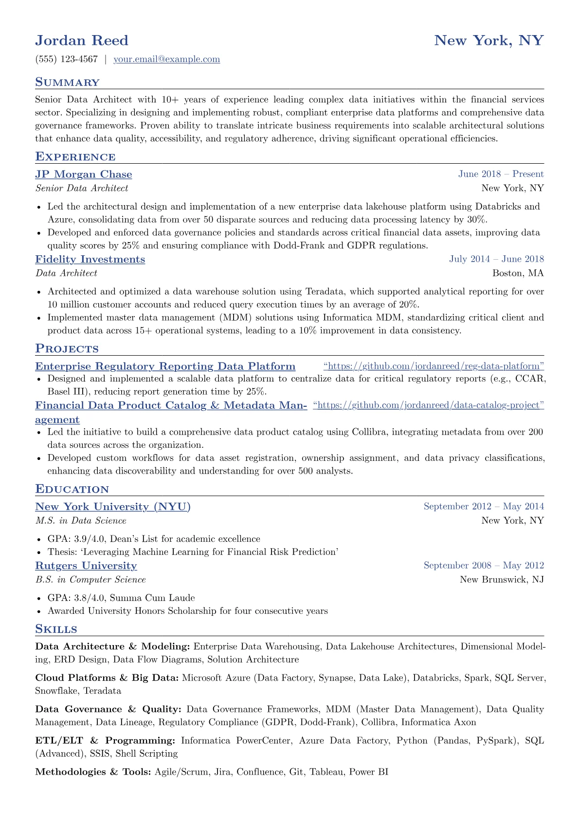 Data Architecture version - Page 1