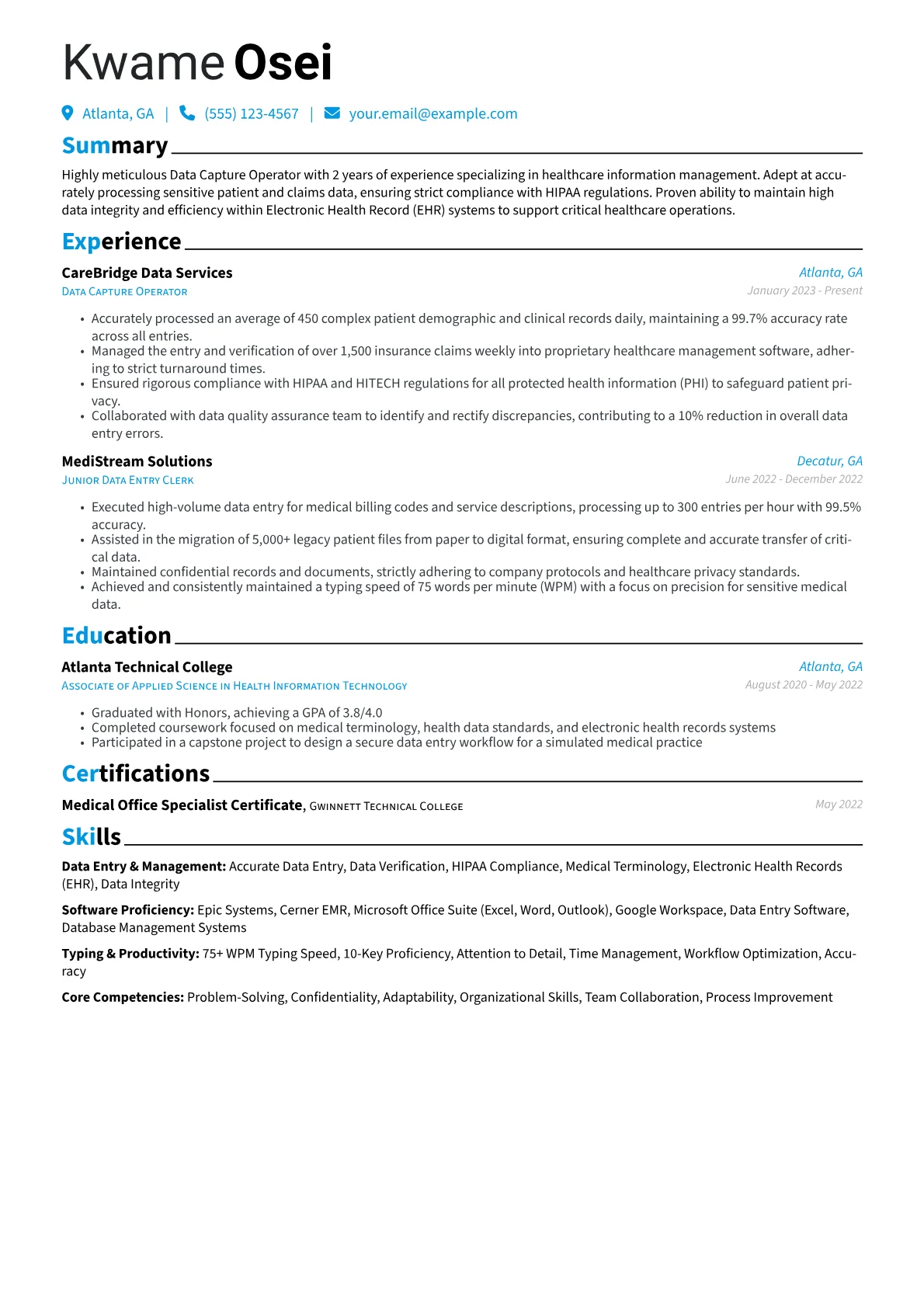 Healthcare Data version - Page 1
