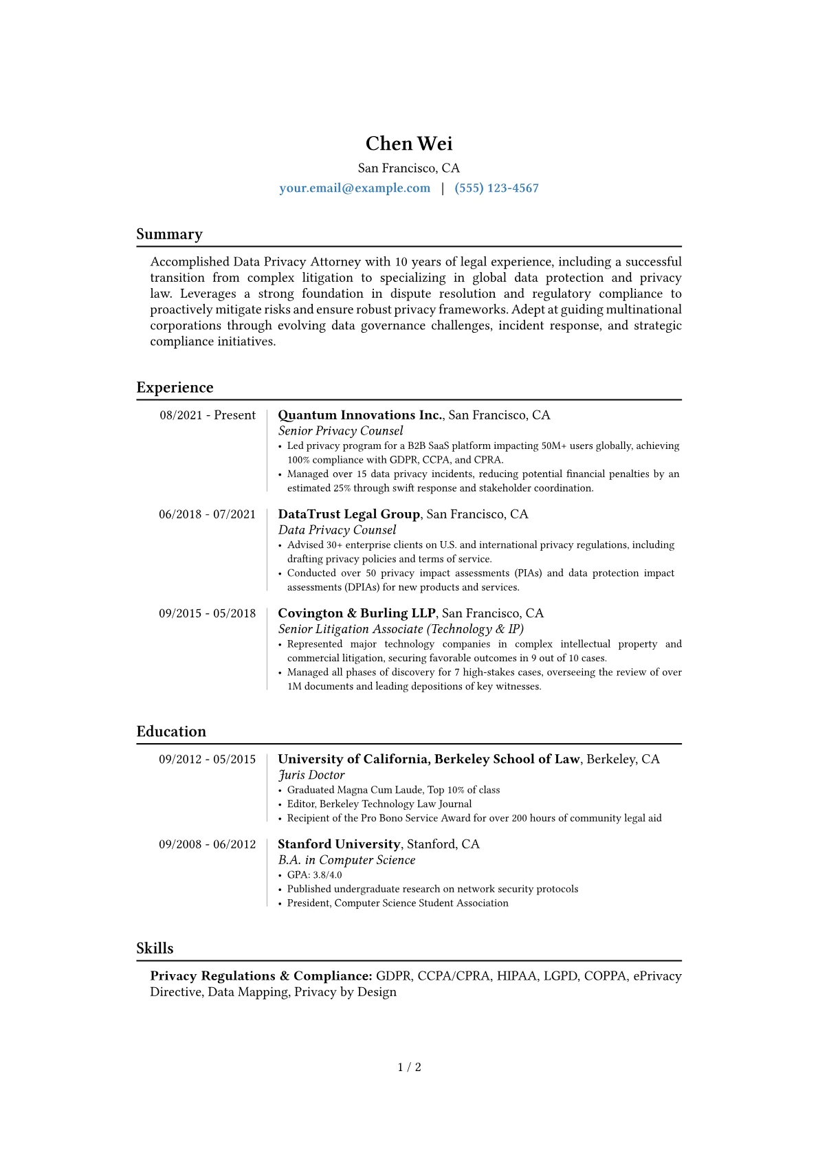 Career changer version - Page 1