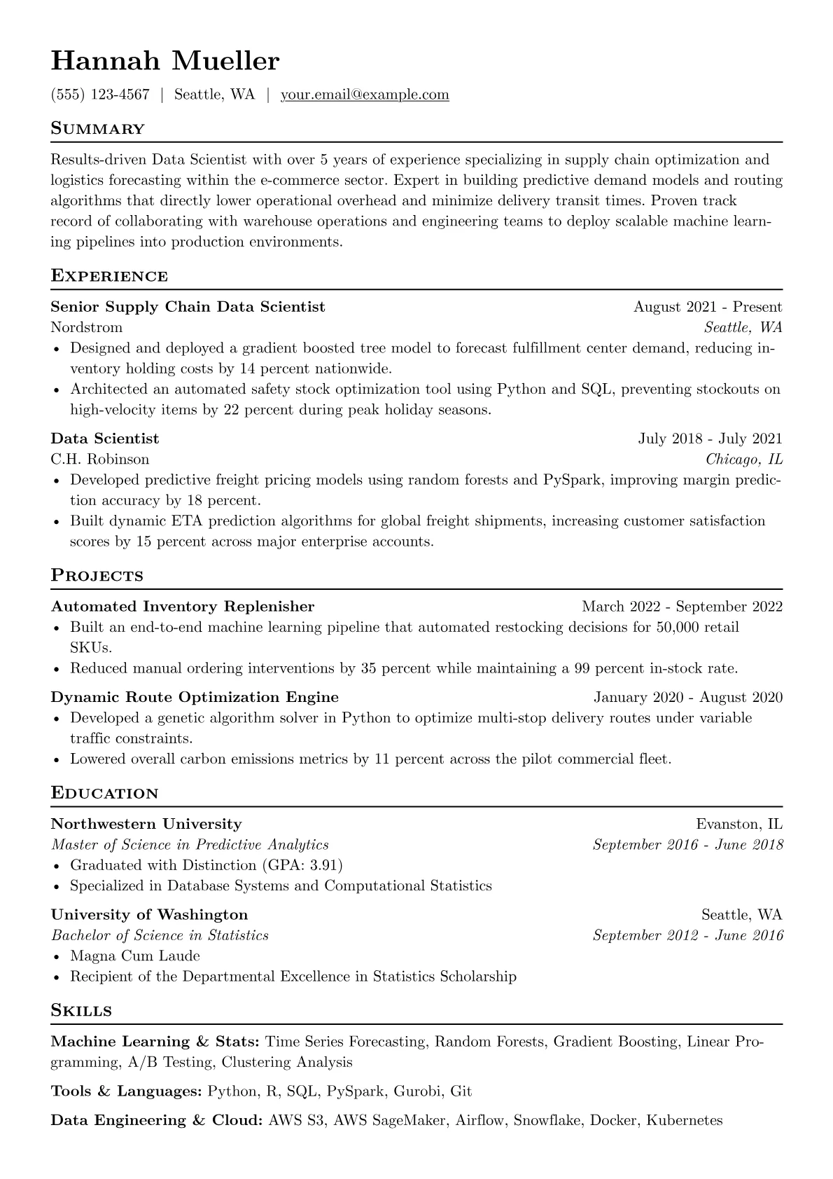 Supply Chain Analytics version - Page 1