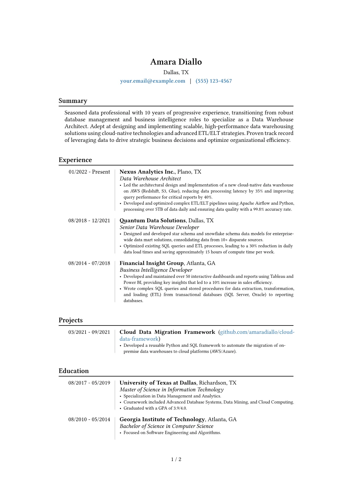 Career changer version - Page 1