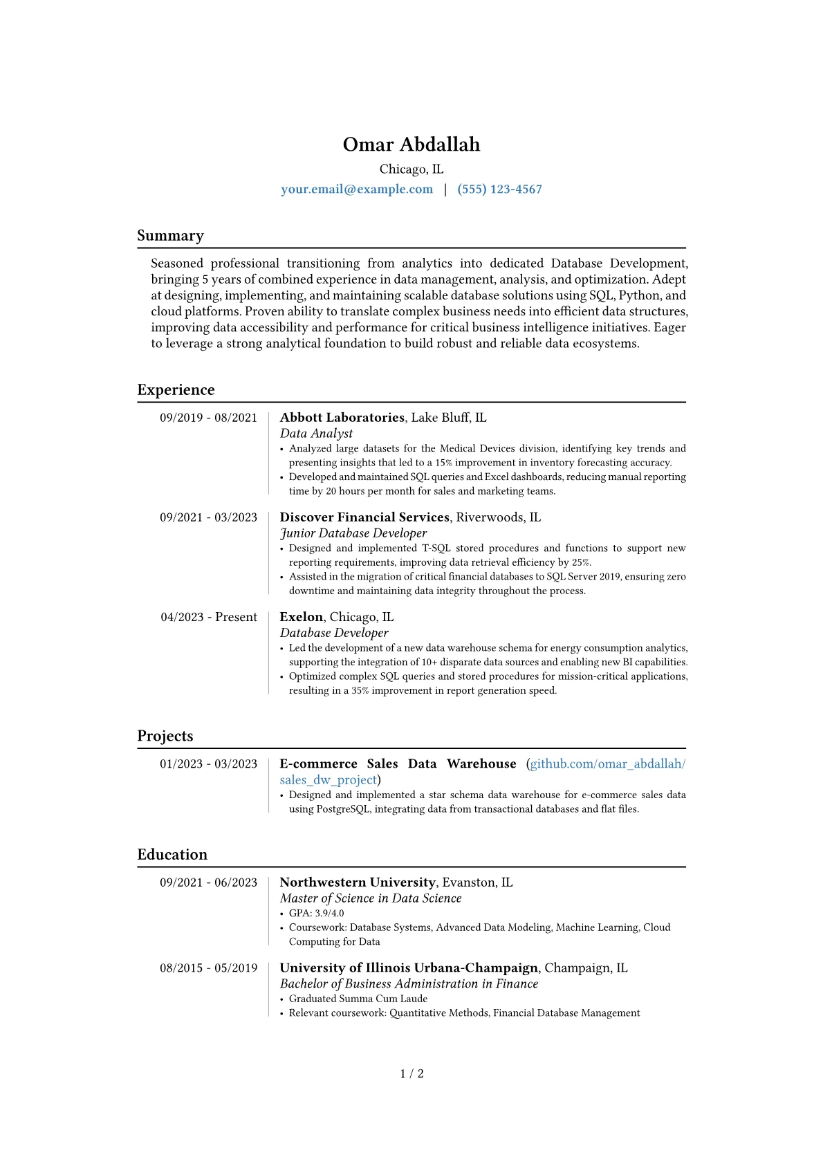 Career changer version - Page 1