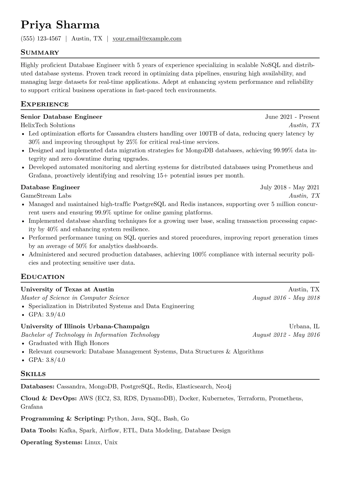 Databases version - Page 1