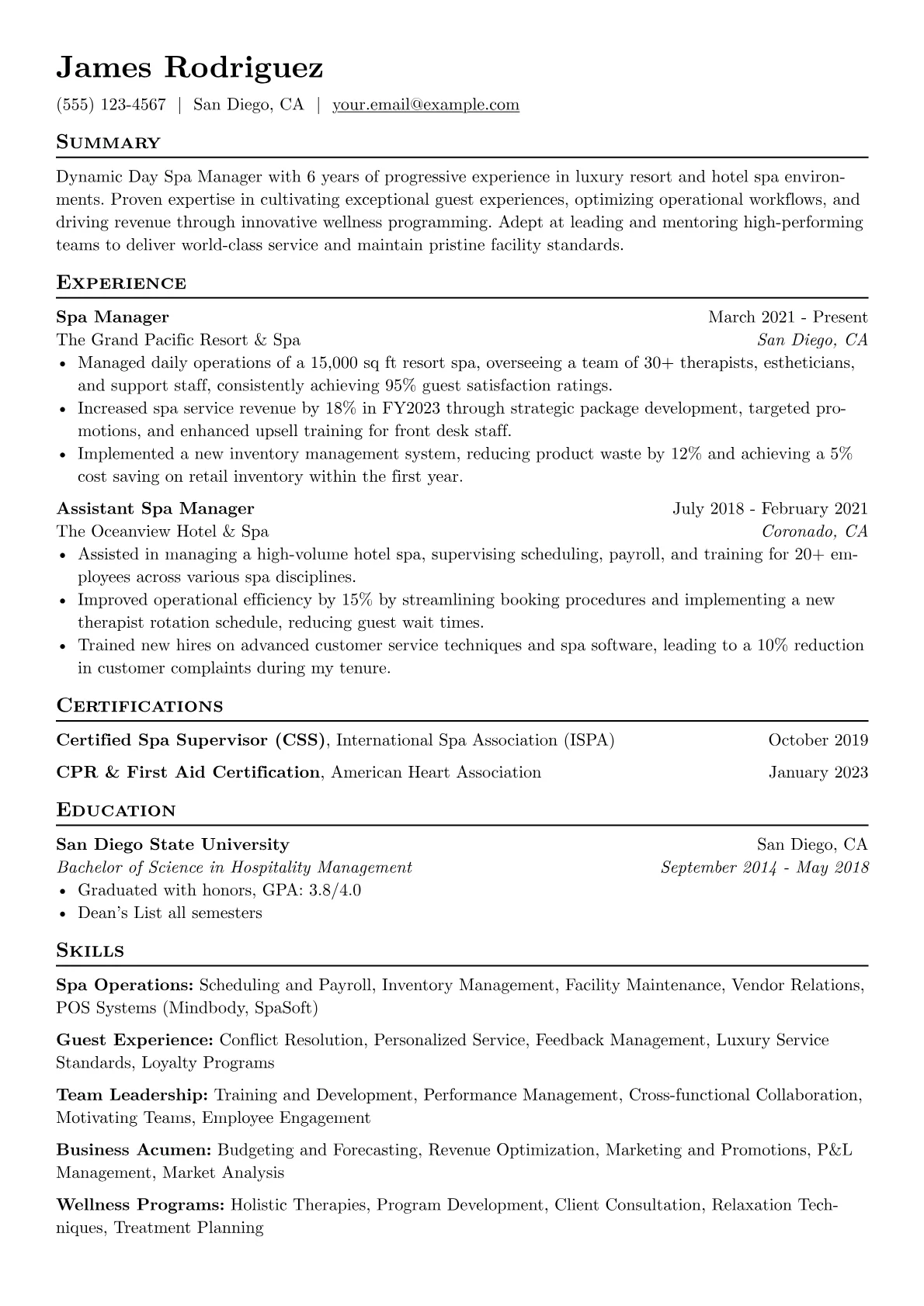 Resort Spa Focus version - Page 1