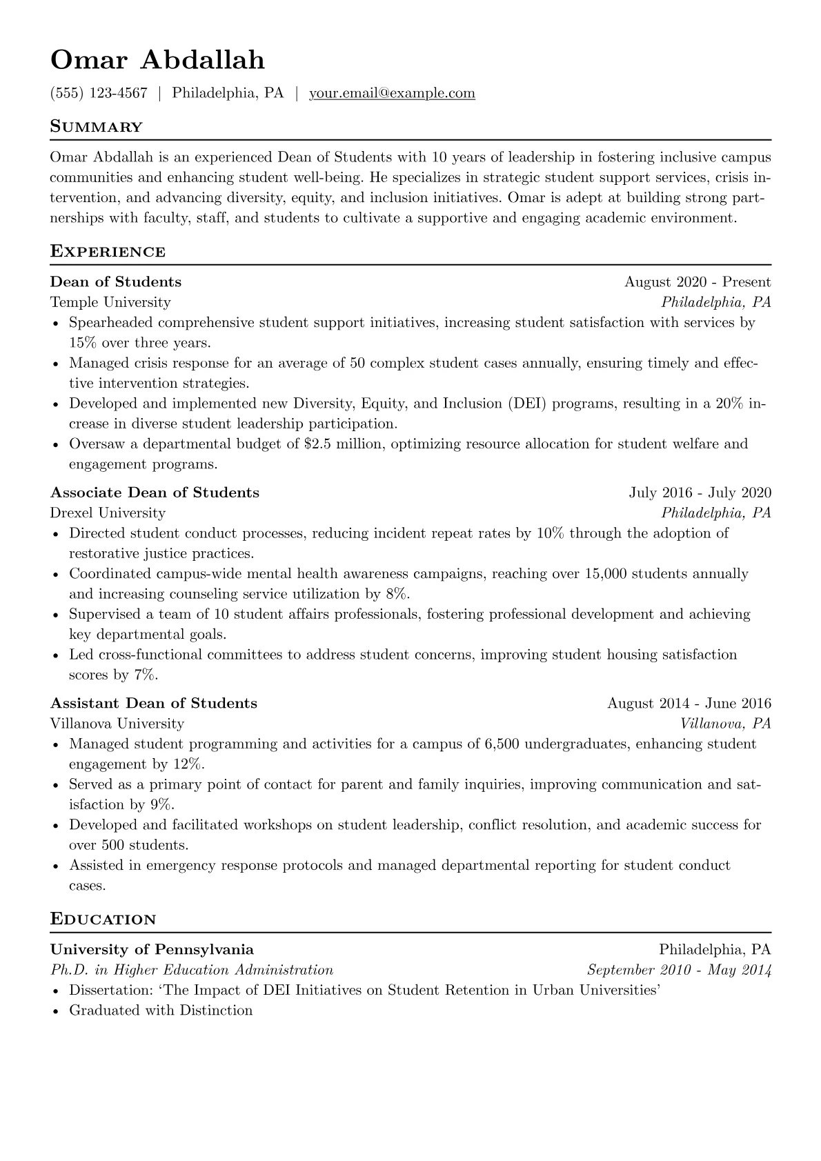 Dean of Students version - Page 1