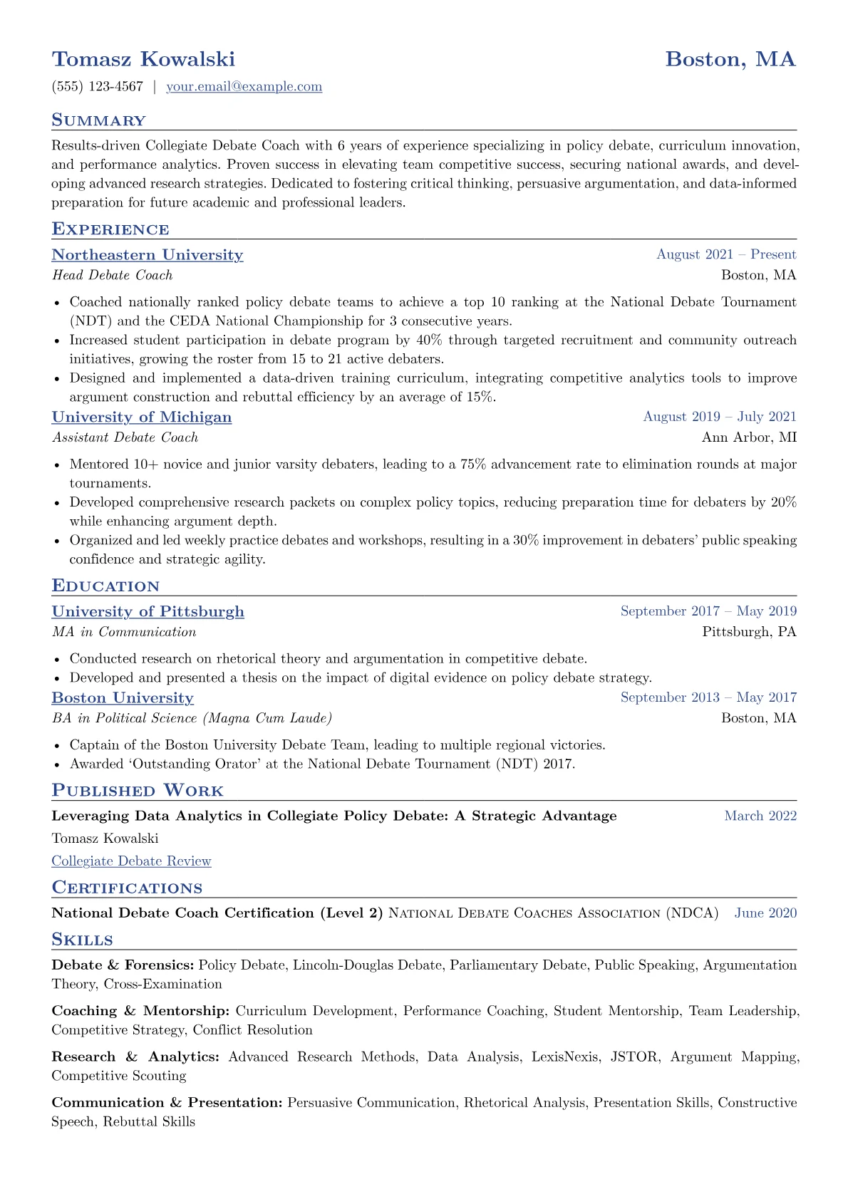 Collegiate Policy version - Page 1