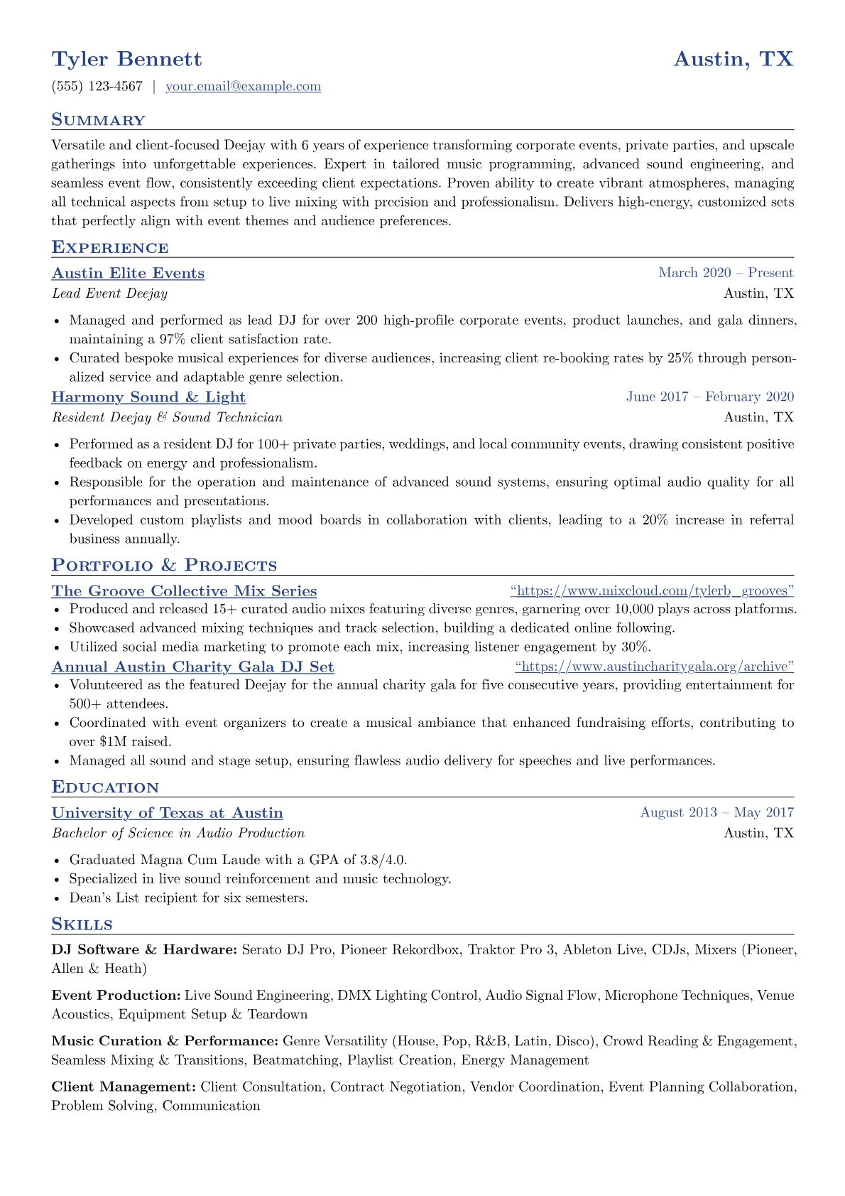 Corporate & Event version - Page 1