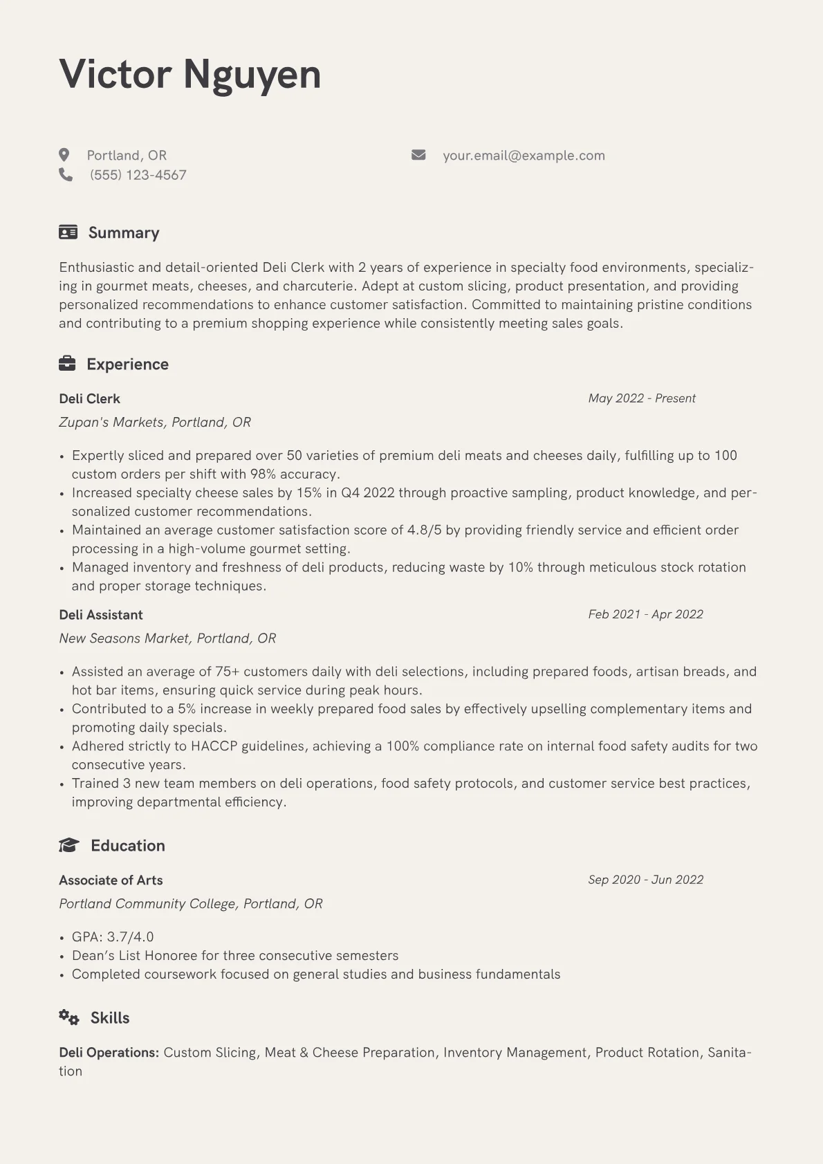 Deli Clerk Gourmet version - Page 1