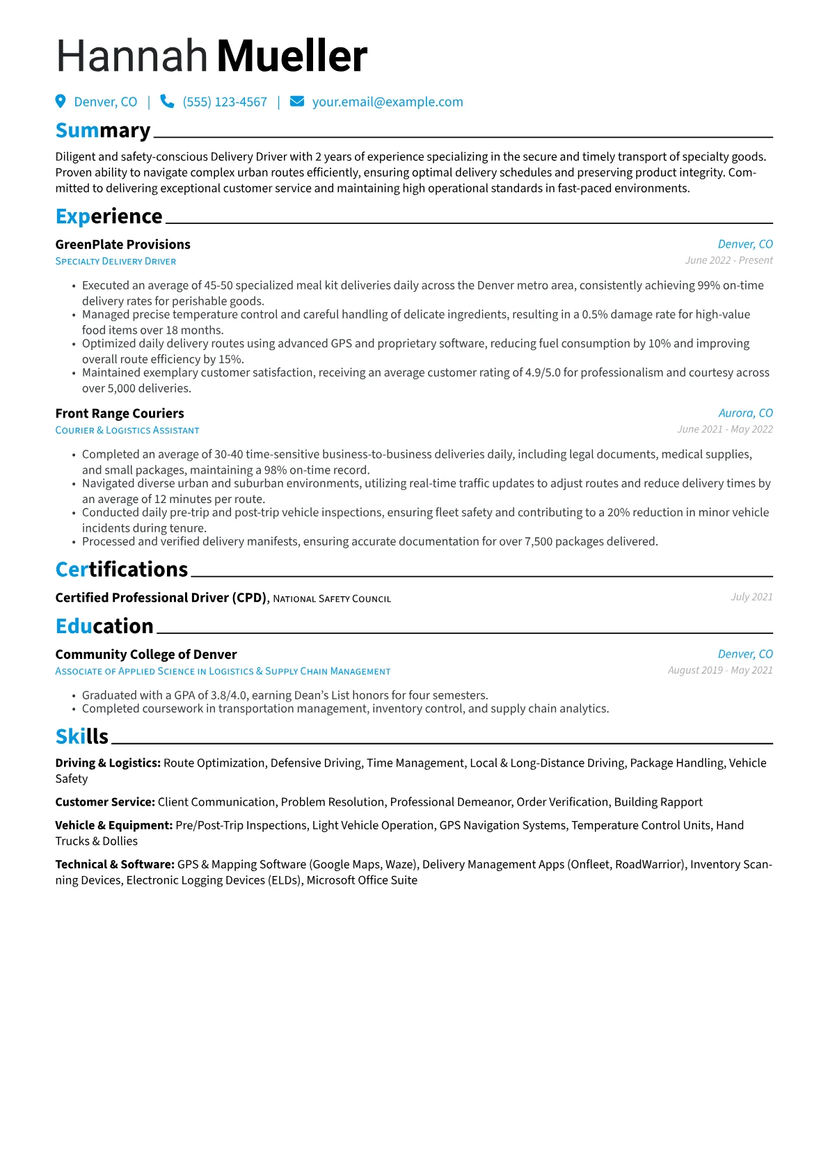 Specialty Goods Delivery version - Page 1