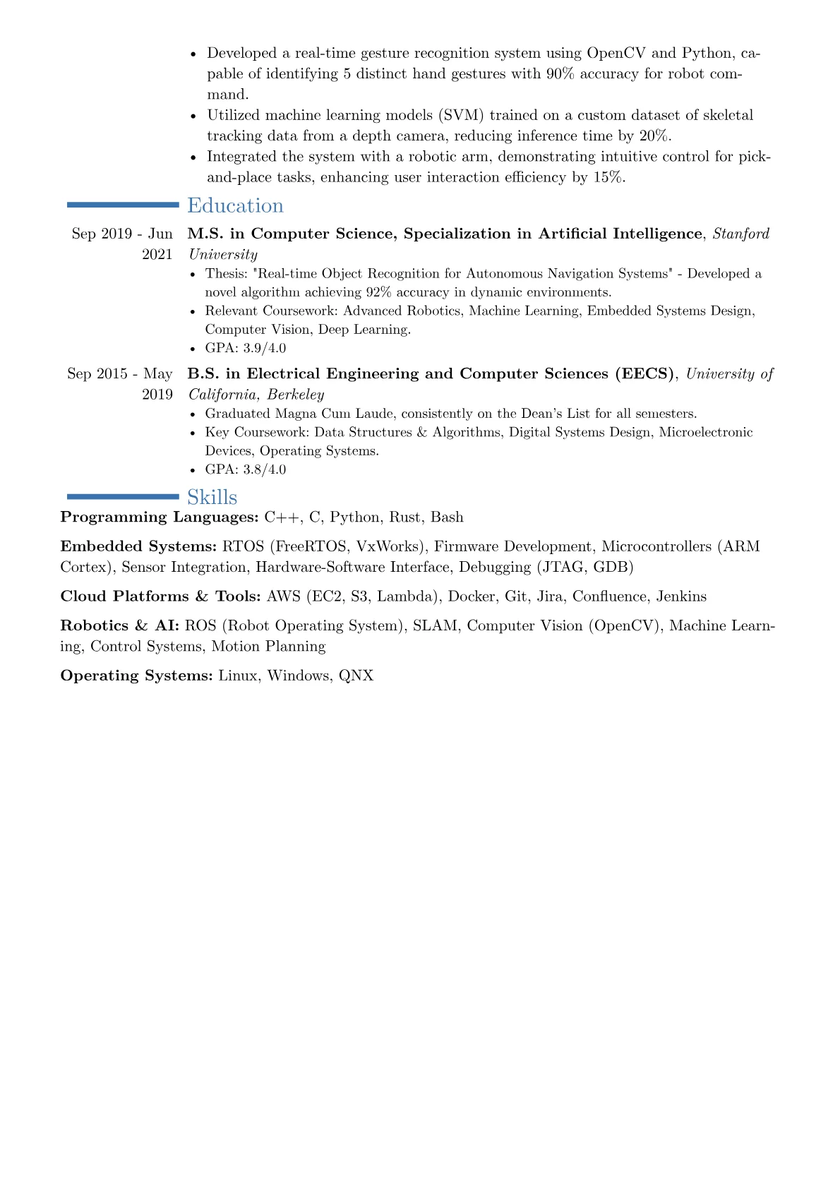 Dell resume example, Career changer, page 2
