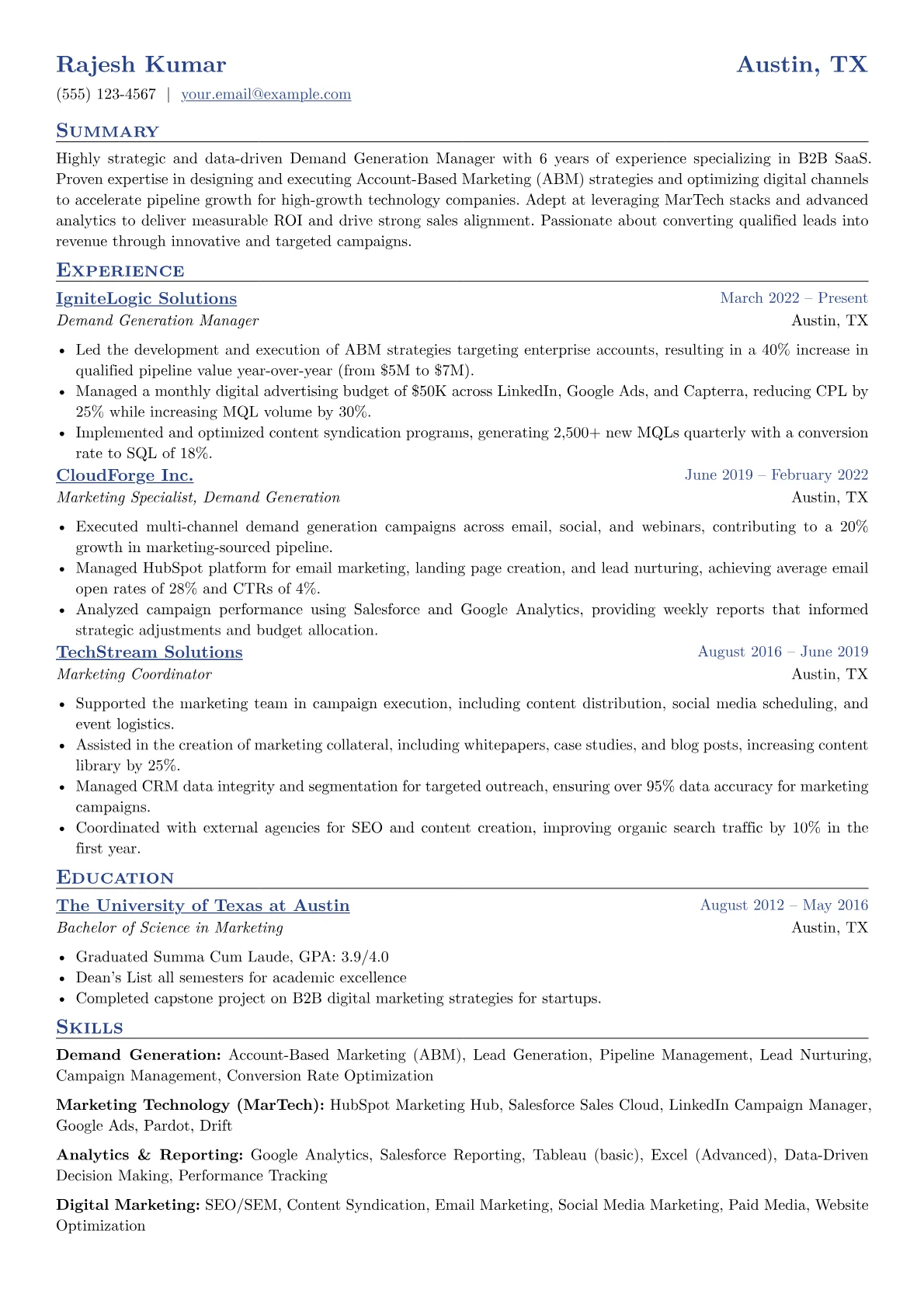 Demand Generation Manager version - Page 1