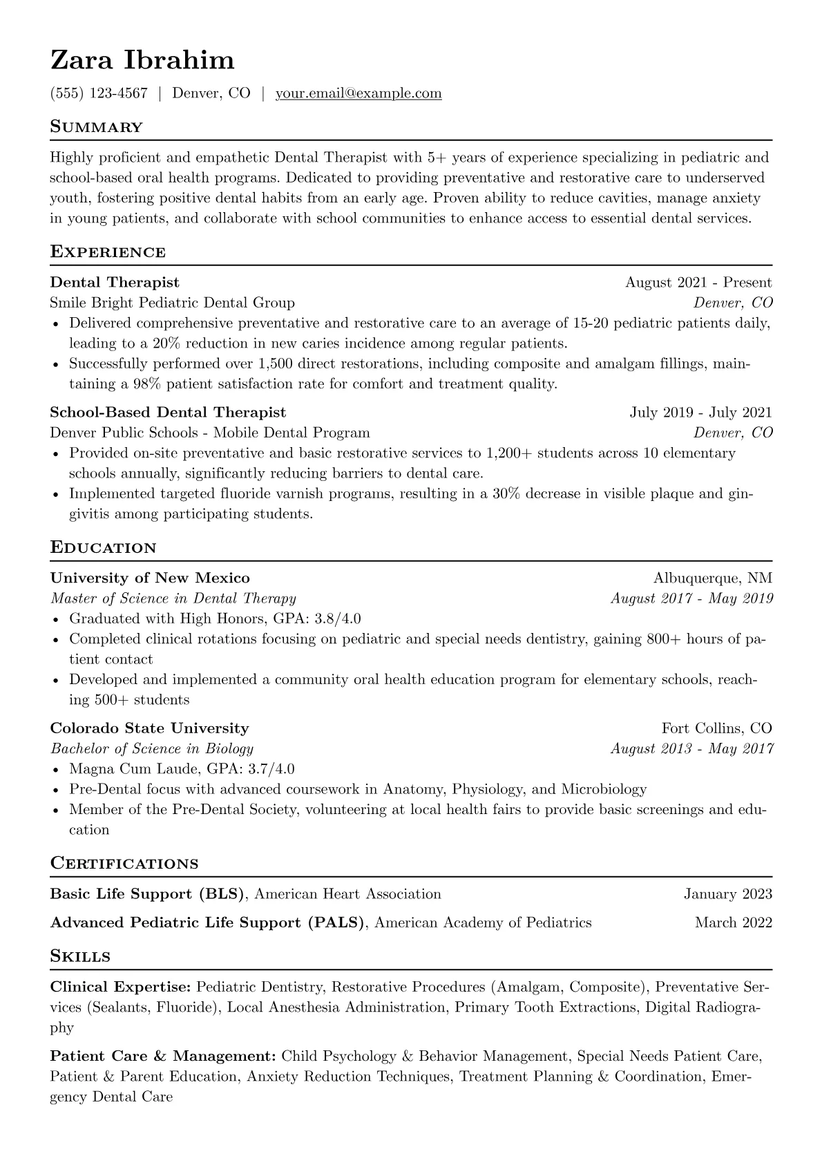 Pediatric Dental version - Page 1