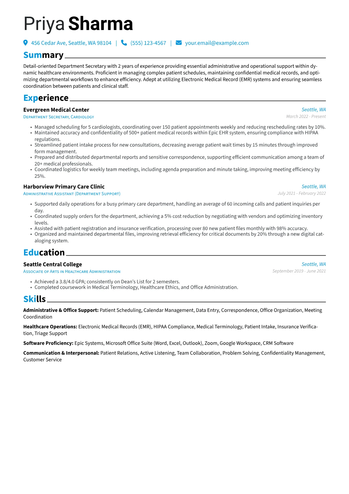 Healthcare Department version - Page 1