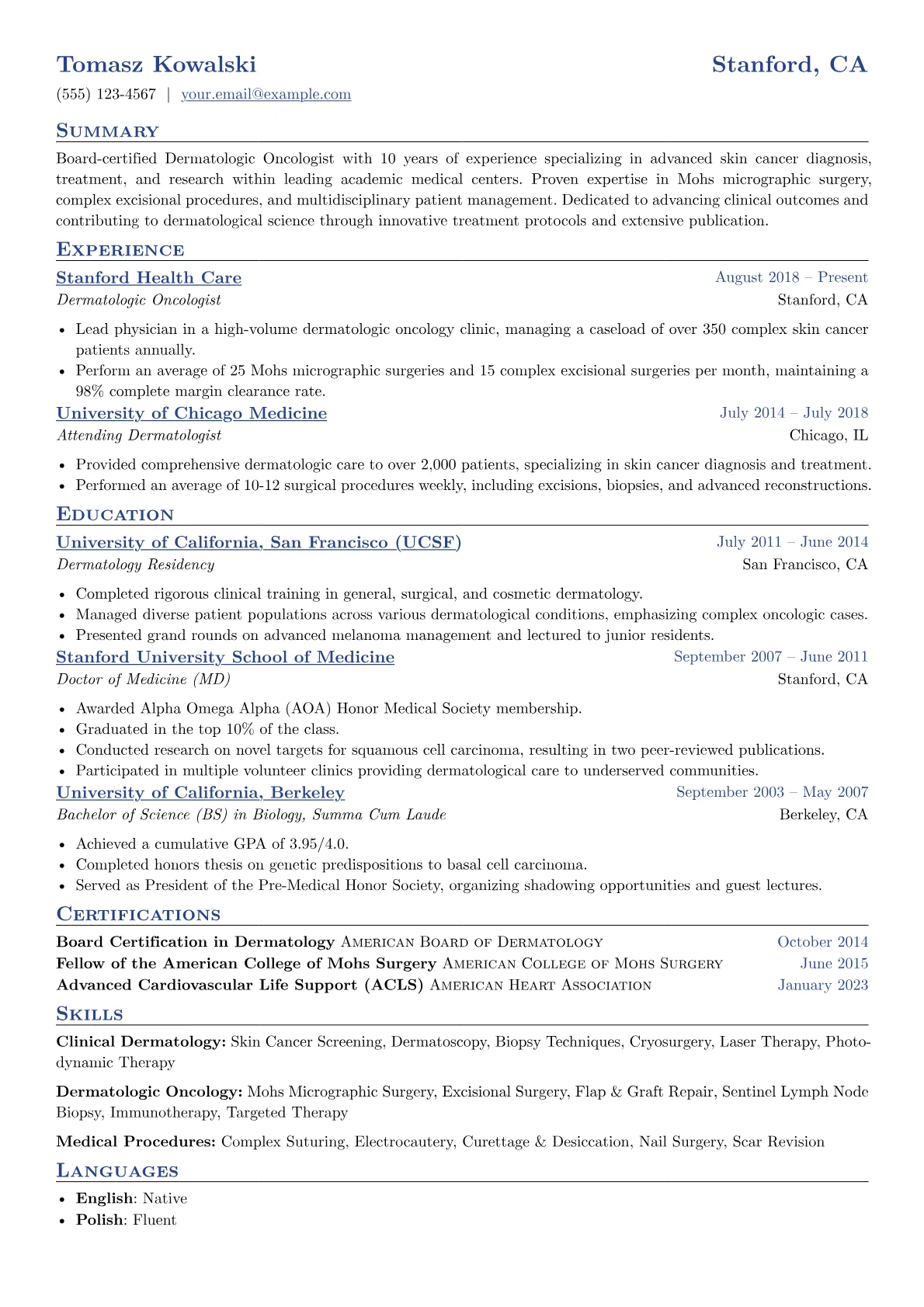 Dermatologic Oncology version - Page 1