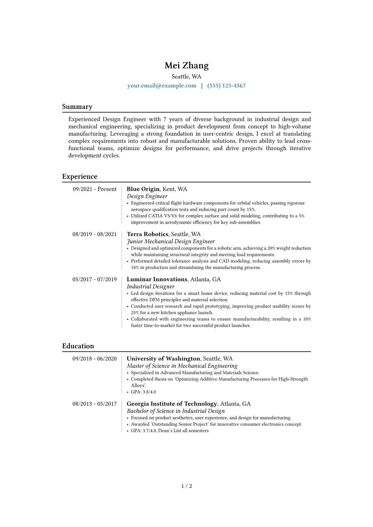 Career changer version - Page 1