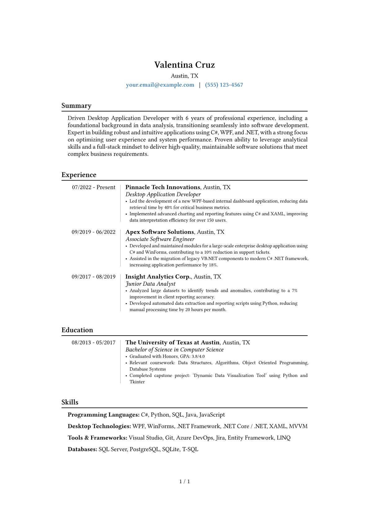 Career changer version - Page 1