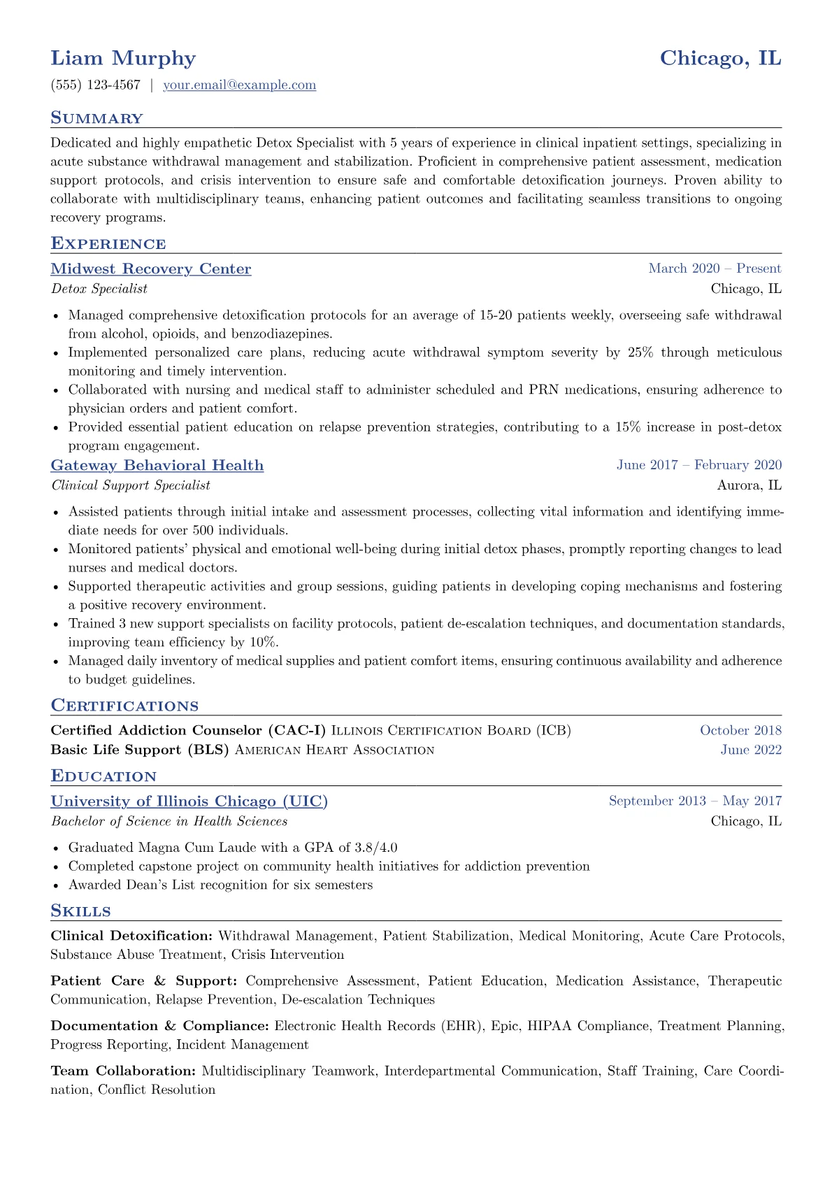 Clinical Inpatient Detox version - Page 1