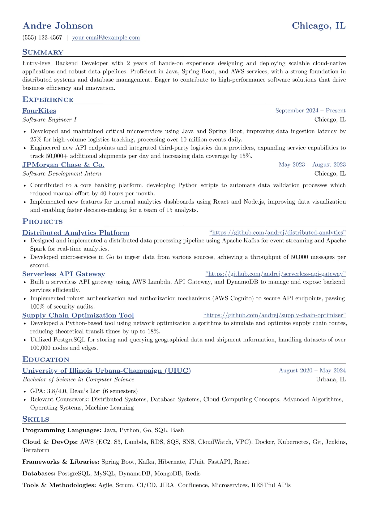 Developer With No Experience resume example, Developer With No, page 1