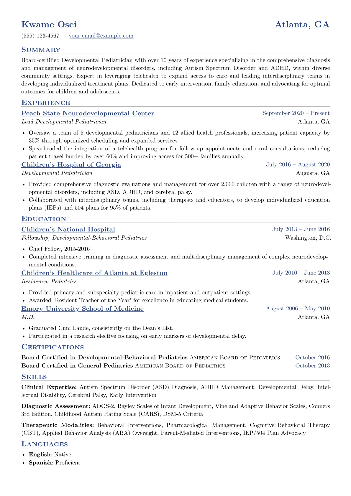 Clinical Expertise version - Page 1