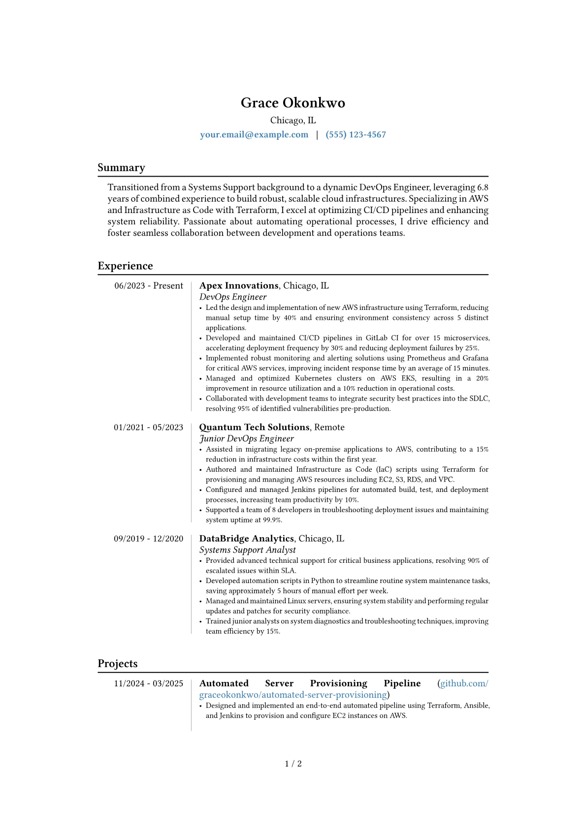 Career changer version - Page 1