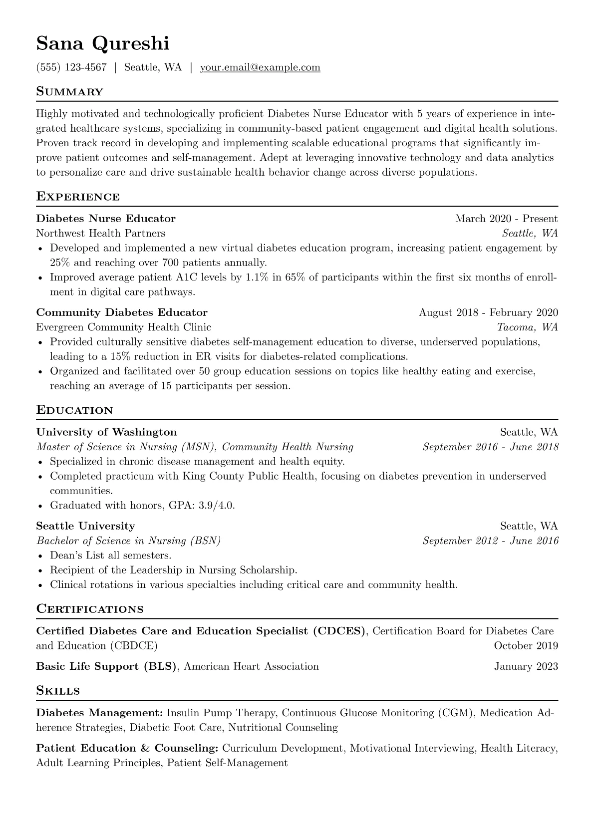 Diabetes Nurse version - Page 1