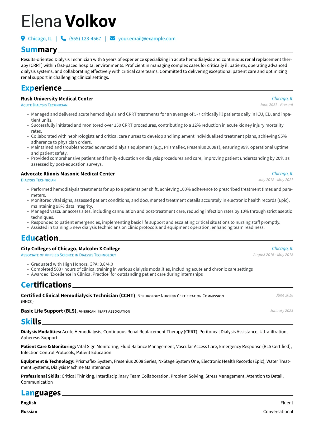 Dialysis Technician version - Page 1