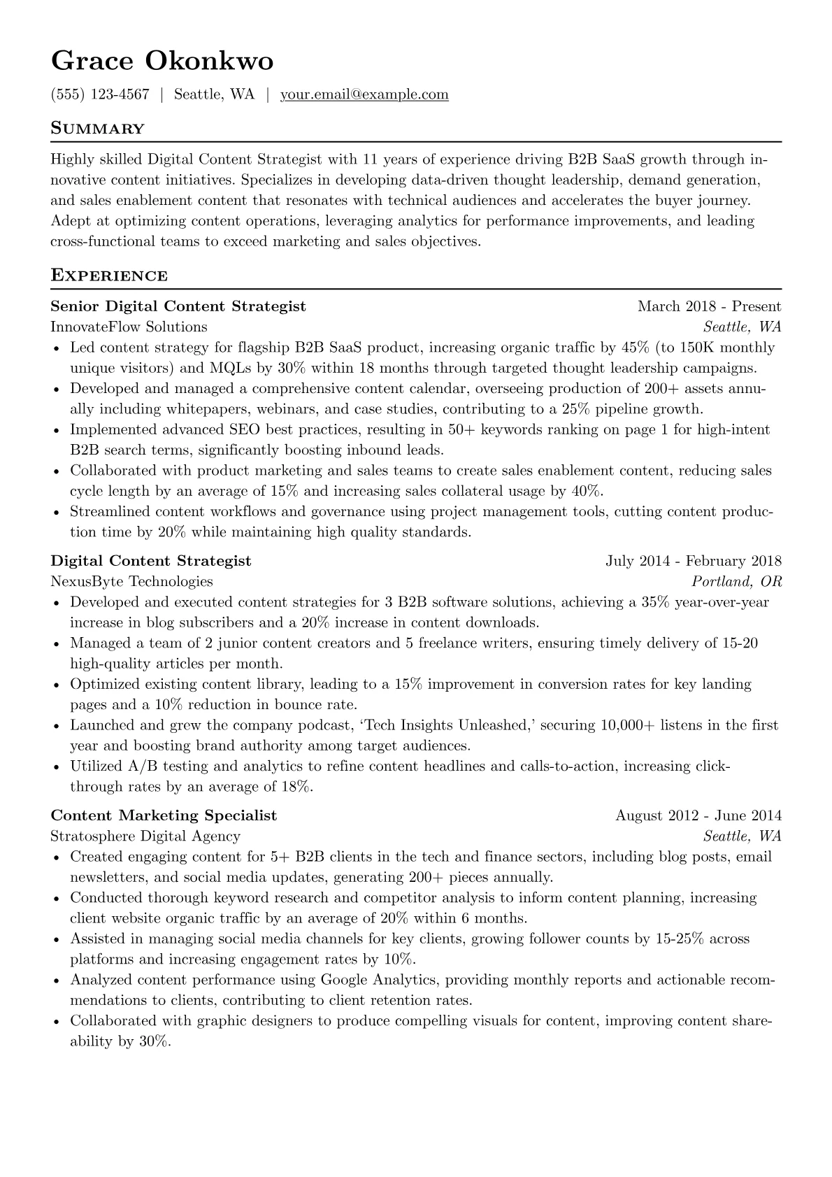 Content Strategy version - Page 1