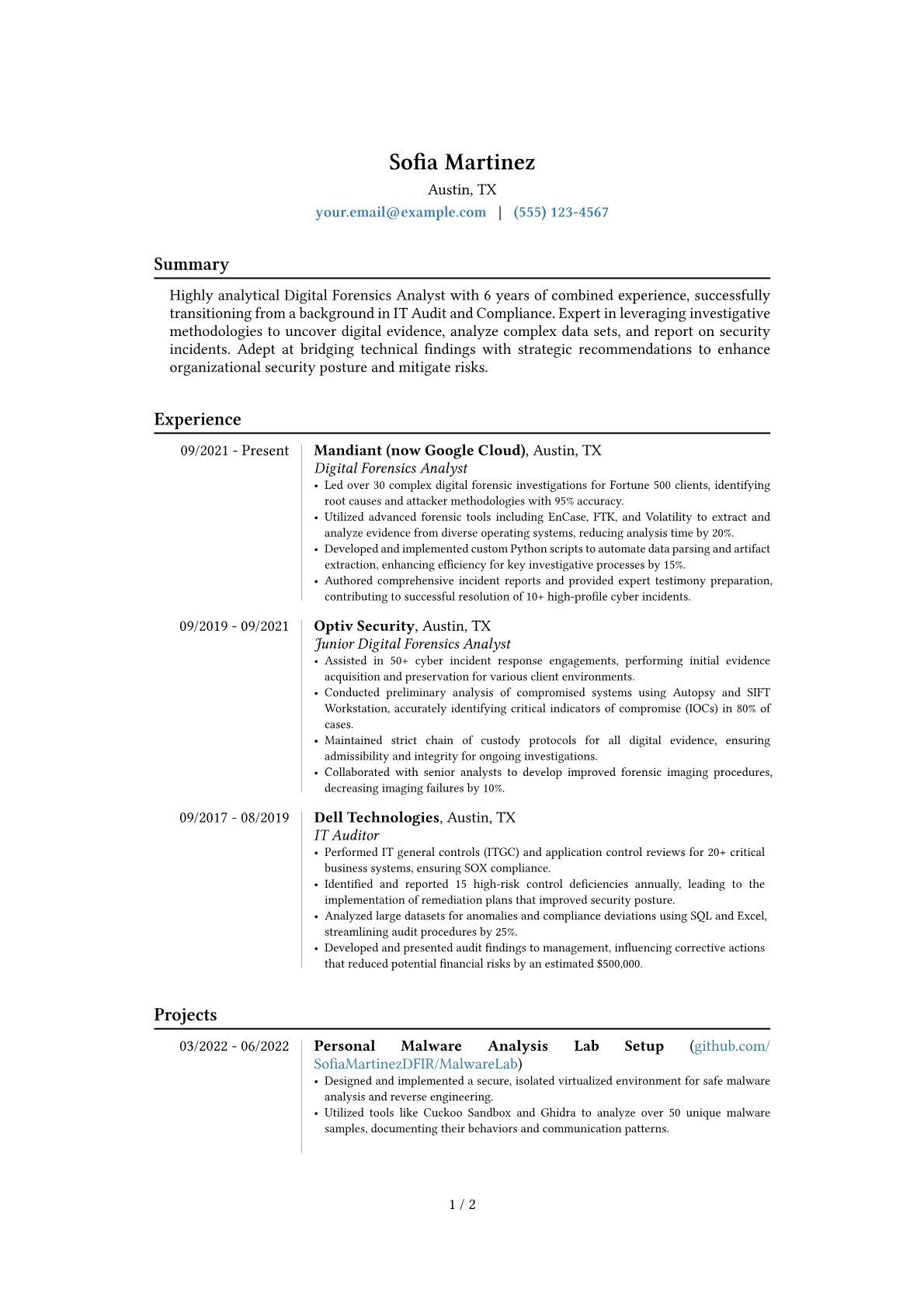 Career changer version - Page 1